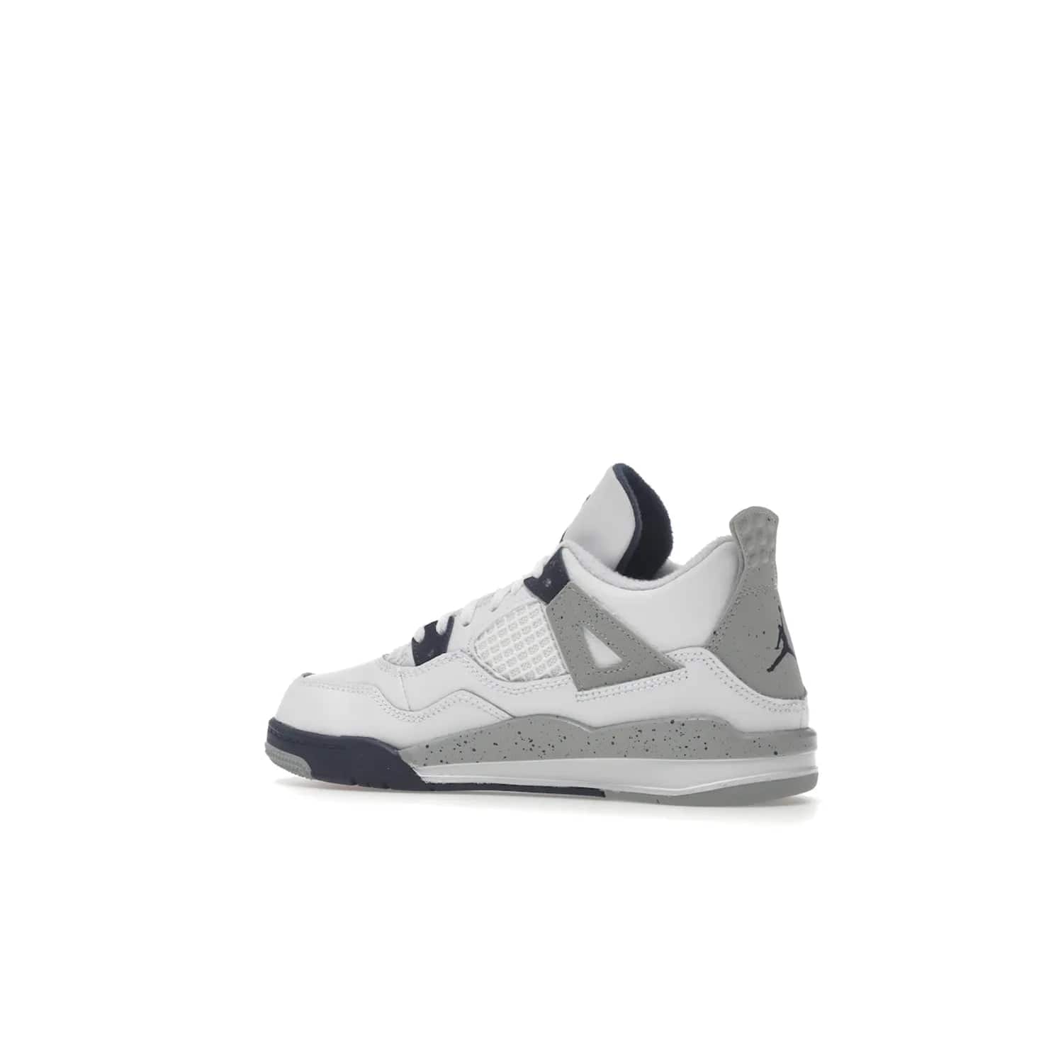 Jordan 4 Retro Midnight Navy (PS) - Image 22 - Only at www.BallersClubKickz.com - Get freshened up for the start of the year with the Air Jordan 4 Retro Midnight Navy PS. Boasting iconic 1989 styling with updated features, including white tumbled leather overlays, a foam midsole, and a rubber outsole. Look your best and order by October 29th, 2022.