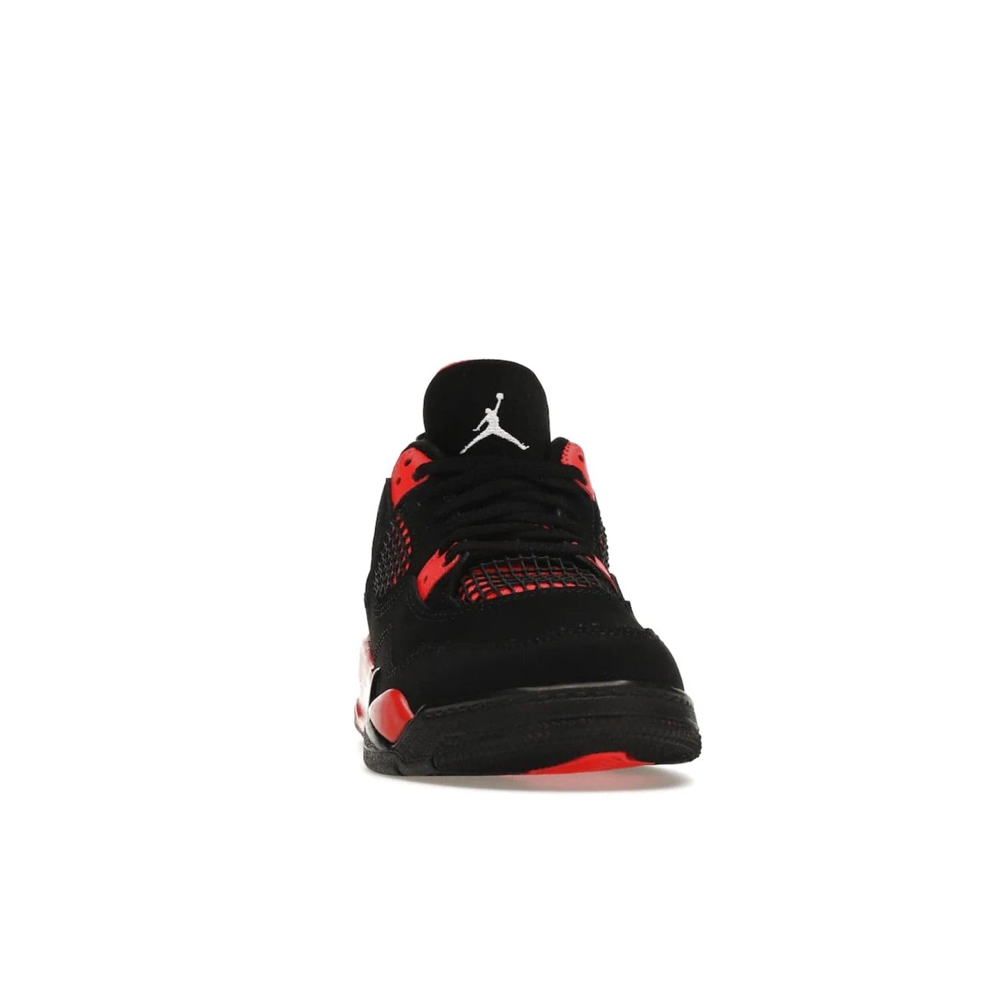 Jordan 4 Retro Red Thunder (PS) - Image 9 - Only at www.BallersClubKickz.com - The Air Jordan 4 Retro Red Thunder (PS) in a fresh new colorway for January 2022. Featuring a black nubuck upper and crimson accents. Get it now for $80.