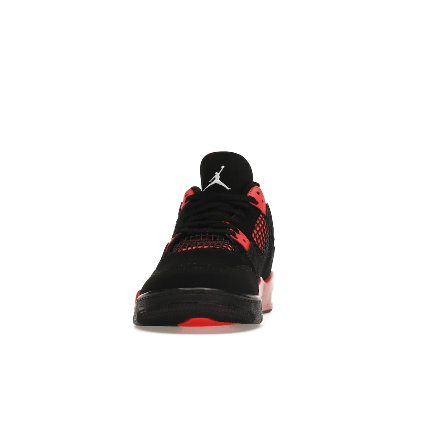 Jordan 4 Retro Red Thunder (PS) - Image 11 - Only at www.BallersClubKickz.com - The Air Jordan 4 Retro Red Thunder (PS) in a fresh new colorway for January 2022. Featuring a black nubuck upper and crimson accents. Get it now for $80.