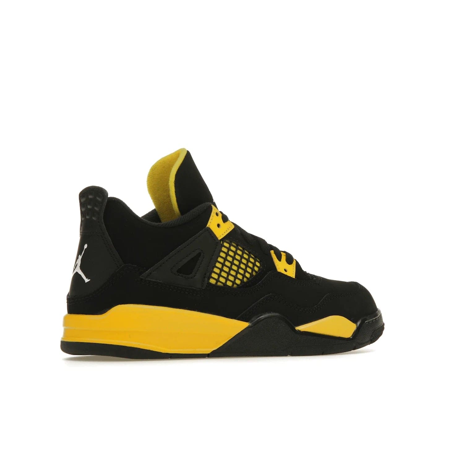 Jordan 4 Retro Thunder (2023) (PS) - Image 34 - Only at www.BallersClubKickz.com - Classic Jordan 4 Retro Thunder sneaker in Black and Tour Yellow colorway. Limited edition release expected to hit the shelves in 2023 on May 13th. Grab your pair!