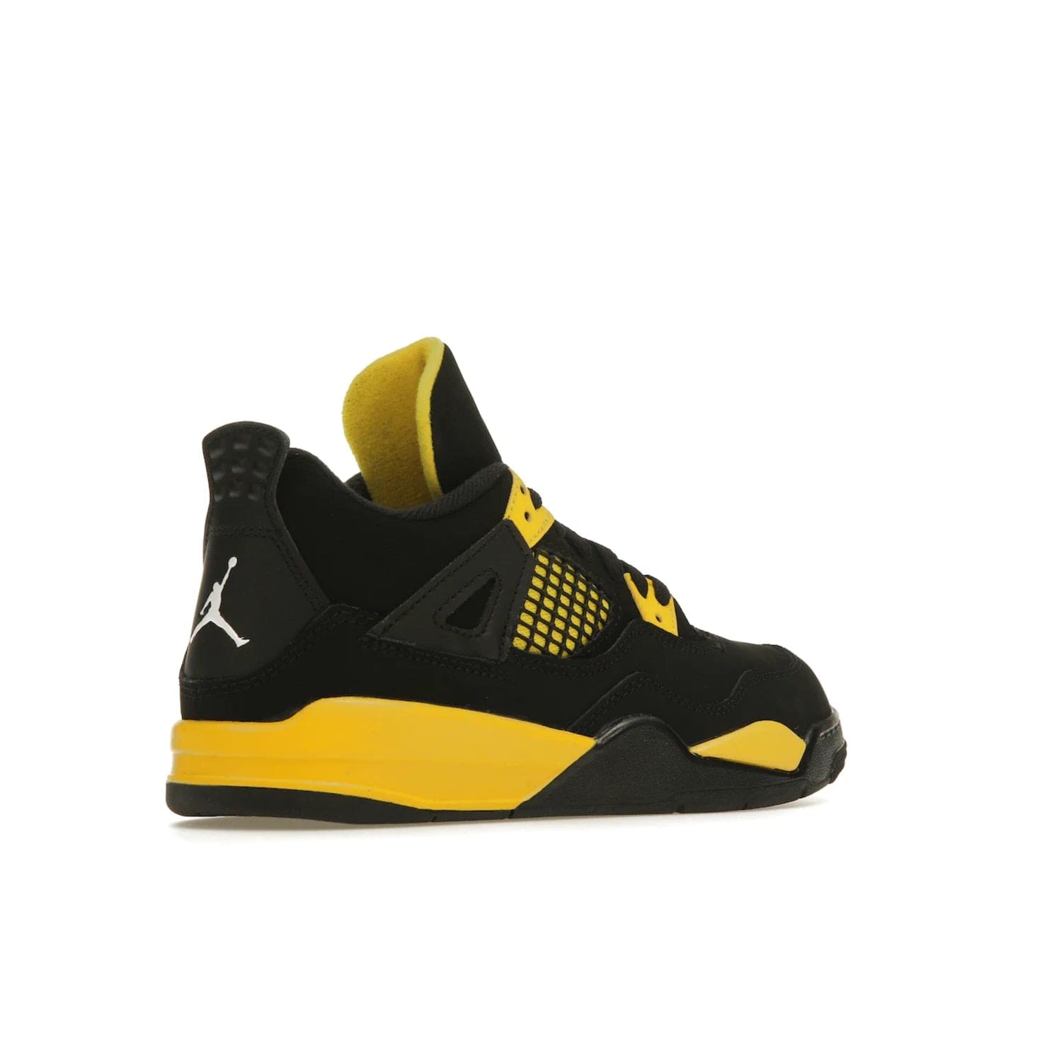 Jordan 4 Retro Thunder (2023) (PS) - Image 33 - Only at www.BallersClubKickz.com - Classic Jordan 4 Retro Thunder sneaker in Black and Tour Yellow colorway. Limited edition release expected to hit the shelves in 2023 on May 13th. Grab your pair!