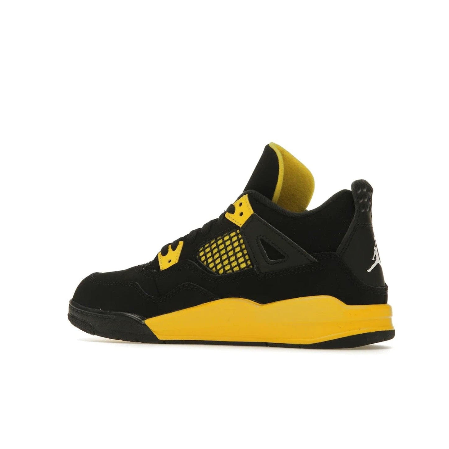 Jordan 4 Retro Thunder (2023) (PS) - Image 22 - Only at www.BallersClubKickz.com - Classic Jordan 4 Retro Thunder sneaker in Black and Tour Yellow colorway. Limited edition release expected to hit the shelves in 2023 on May 13th. Grab your pair!
