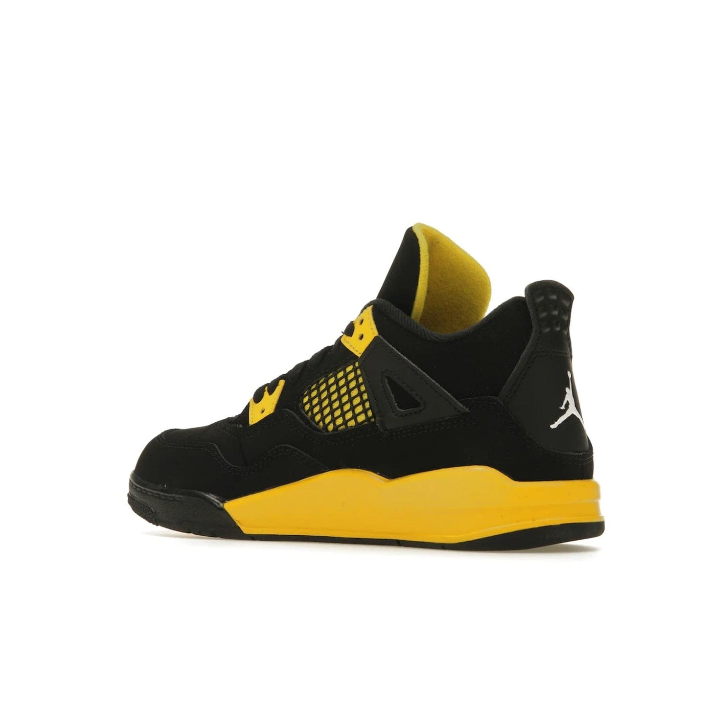 Jordan 4 Retro Thunder (2023) (PS) - Image 23 - Only at www.BallersClubKickz.com - Classic Jordan 4 Retro Thunder sneaker in Black and Tour Yellow colorway. Limited edition release expected to hit the shelves in 2023 on May 13th. Grab your pair!
