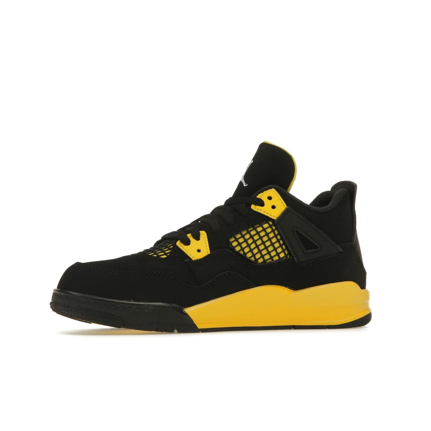 Jordan 4 Retro Thunder (2023) (PS) - Image 17 - Only at www.BallersClubKickz.com - Classic Jordan 4 Retro Thunder sneaker in Black and Tour Yellow colorway. Limited edition release expected to hit the shelves in 2023 on May 13th. Grab your pair!