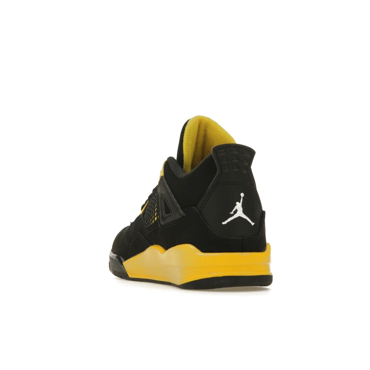 Jordan 4 Retro Thunder (2023) (PS) - Image 26 - Only at www.BallersClubKickz.com - Classic Jordan 4 Retro Thunder sneaker in Black and Tour Yellow colorway. Limited edition release expected to hit the shelves in 2023 on May 13th. Grab your pair!