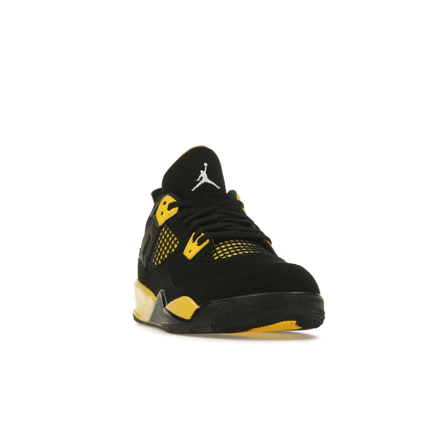 Jordan 4 Retro Thunder (2023) (PS) - Image 8 - Only at www.BallersClubKickz.com - Classic Jordan 4 Retro Thunder sneaker in Black and Tour Yellow colorway. Limited edition release expected to hit the shelves in 2023 on May 13th. Grab your pair!