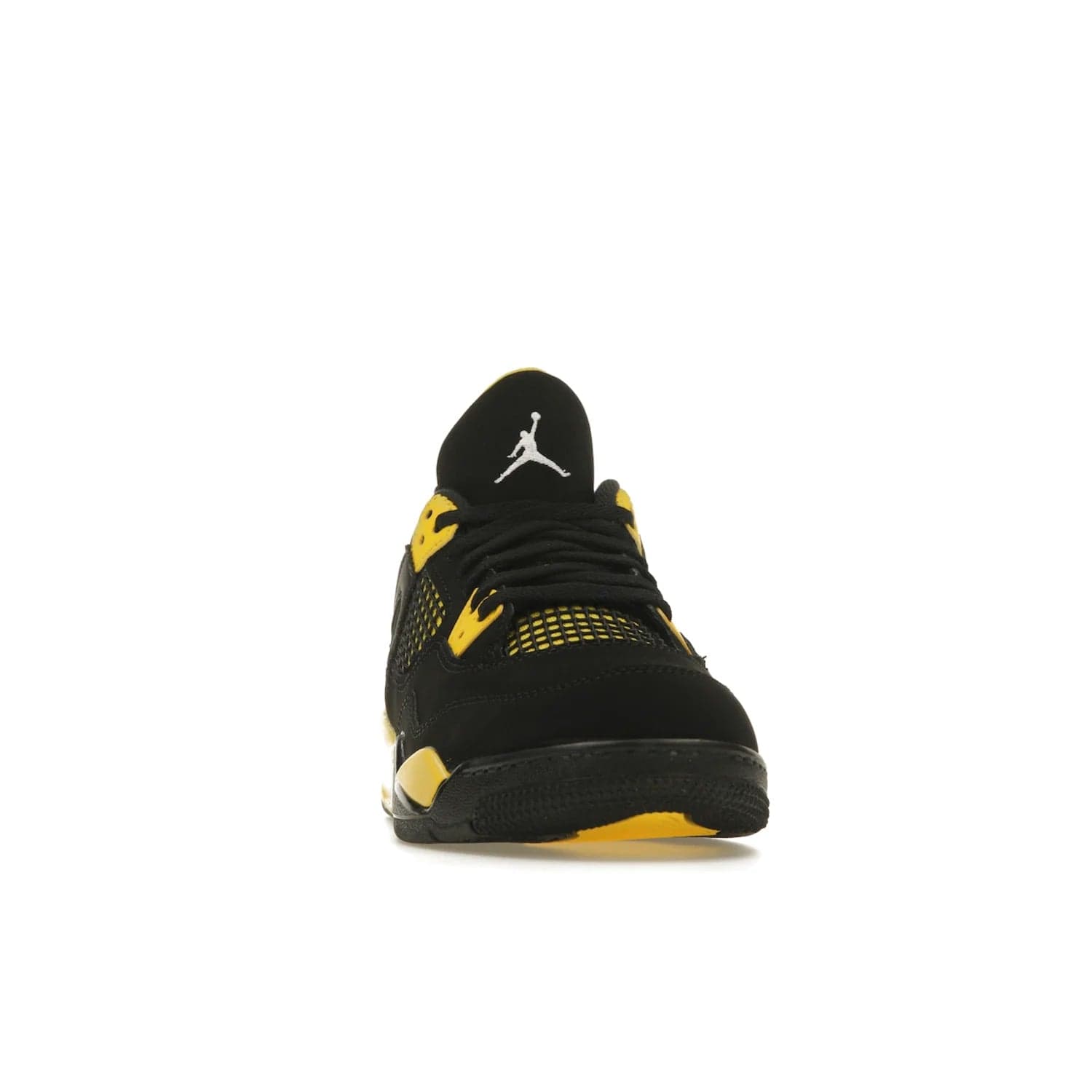 Jordan 4 Retro Thunder (2023) (PS) - Image 9 - Only at www.BallersClubKickz.com - Classic Jordan 4 Retro Thunder sneaker in Black and Tour Yellow colorway. Limited edition release expected to hit the shelves in 2023 on May 13th. Grab your pair!