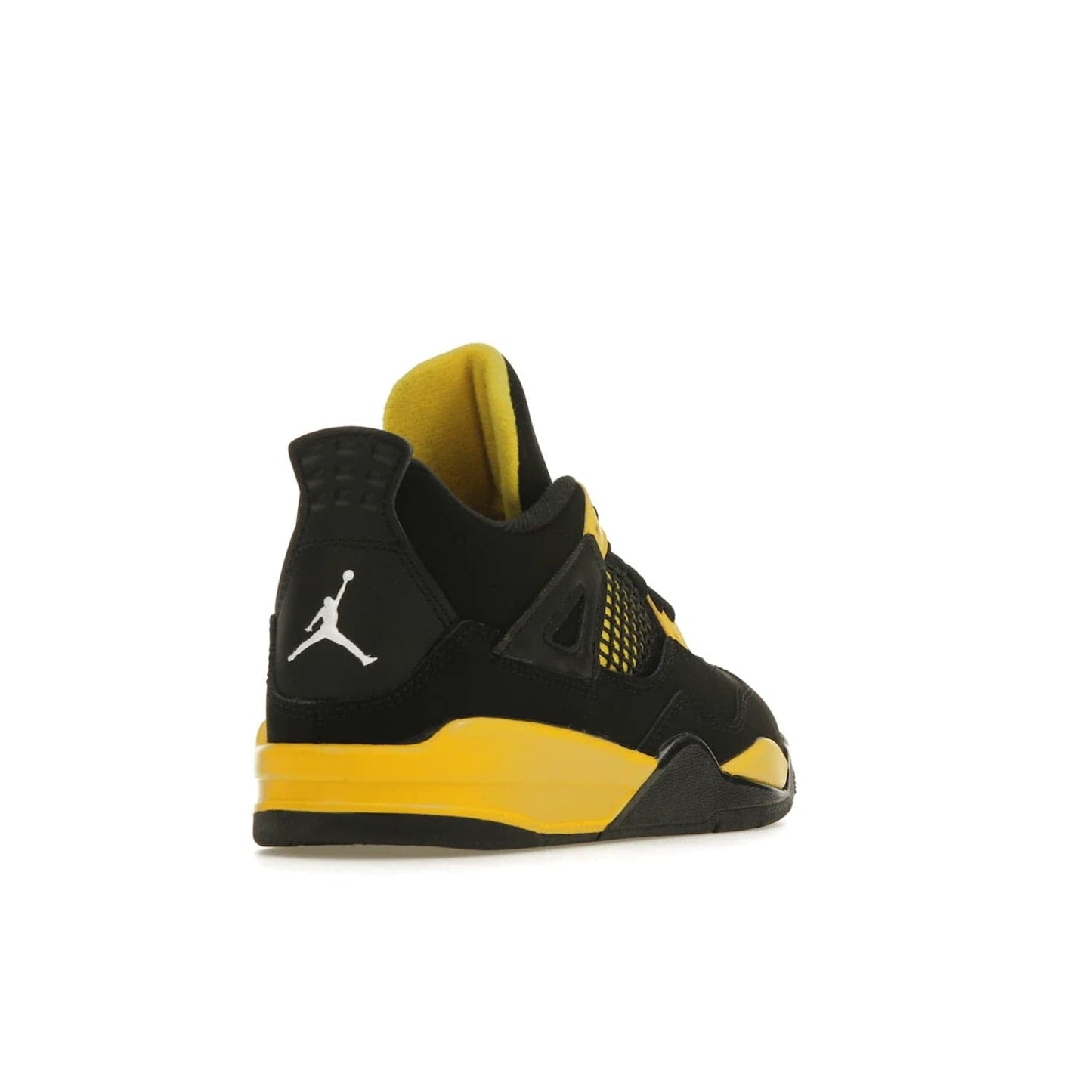 Jordan 4 Retro Thunder (2023) (PS) - Image 31 - Only at www.BallersClubKickz.com - Classic Jordan 4 Retro Thunder sneaker in Black and Tour Yellow colorway. Limited edition release expected to hit the shelves in 2023 on May 13th. Grab your pair!