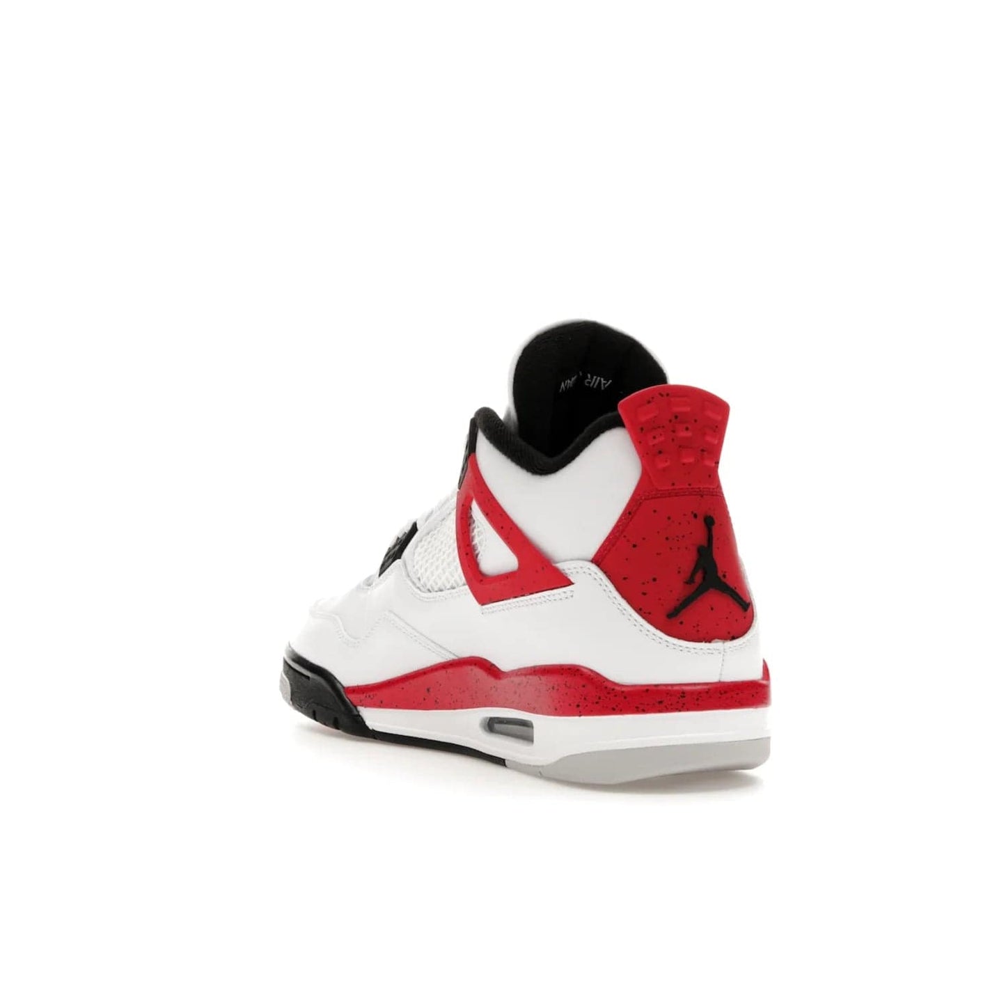 Jordan 4 Retro Red Cement - Image 25 - Only at www.BallersClubKickz.com - Iconic Jordan silhouette with a unique twist. White premium leather uppers with fire red and black detailing. Black, white, and fire red midsole with mesh detailing and Jumpman logo. Jordan 4 Retro Red Cement released with premium price.