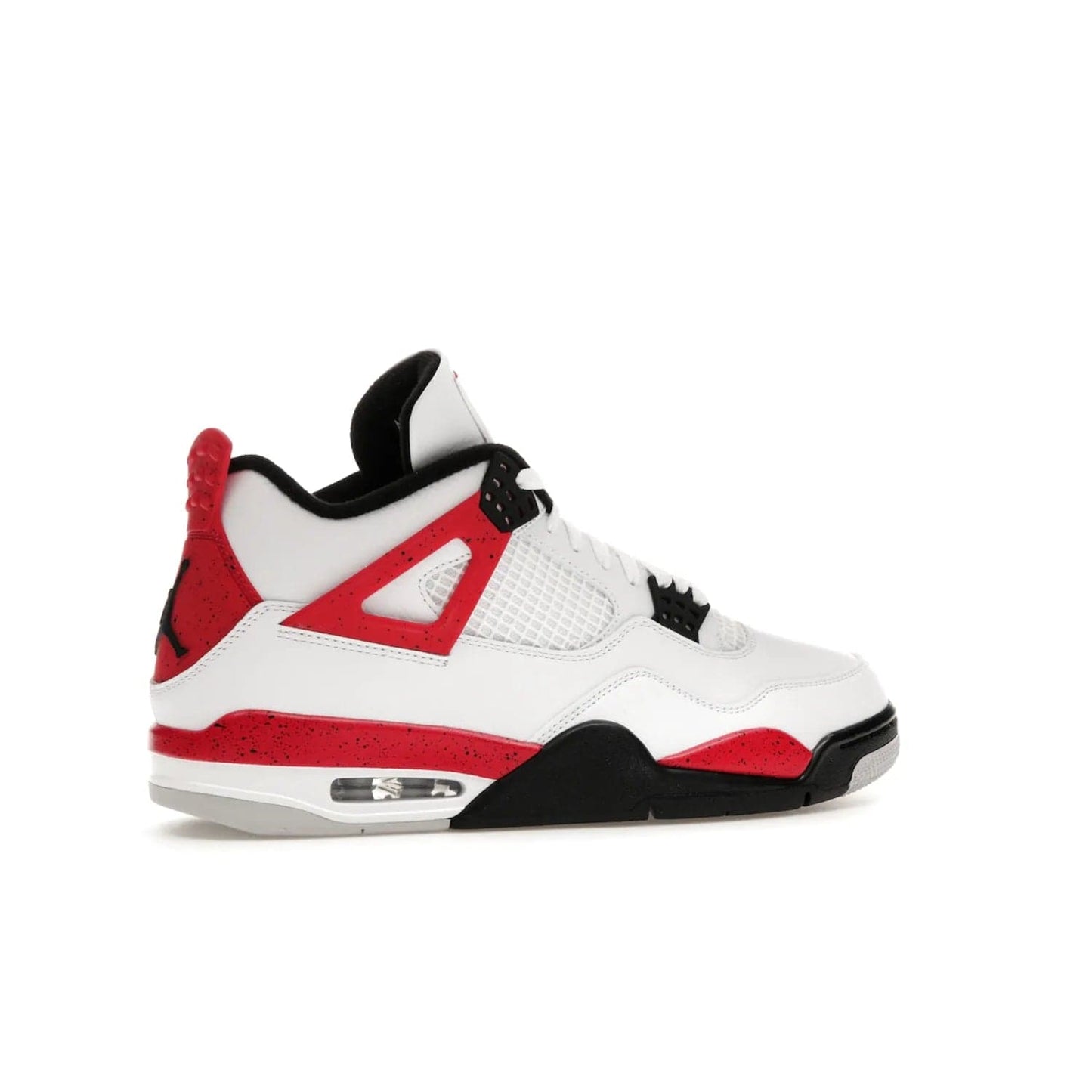 Jordan 4 Retro Red Cement - Image 35 - Only at www.BallersClubKickz.com - Iconic Jordan silhouette with a unique twist. White premium leather uppers with fire red and black detailing. Black, white, and fire red midsole with mesh detailing and Jumpman logo. Jordan 4 Retro Red Cement released with premium price.