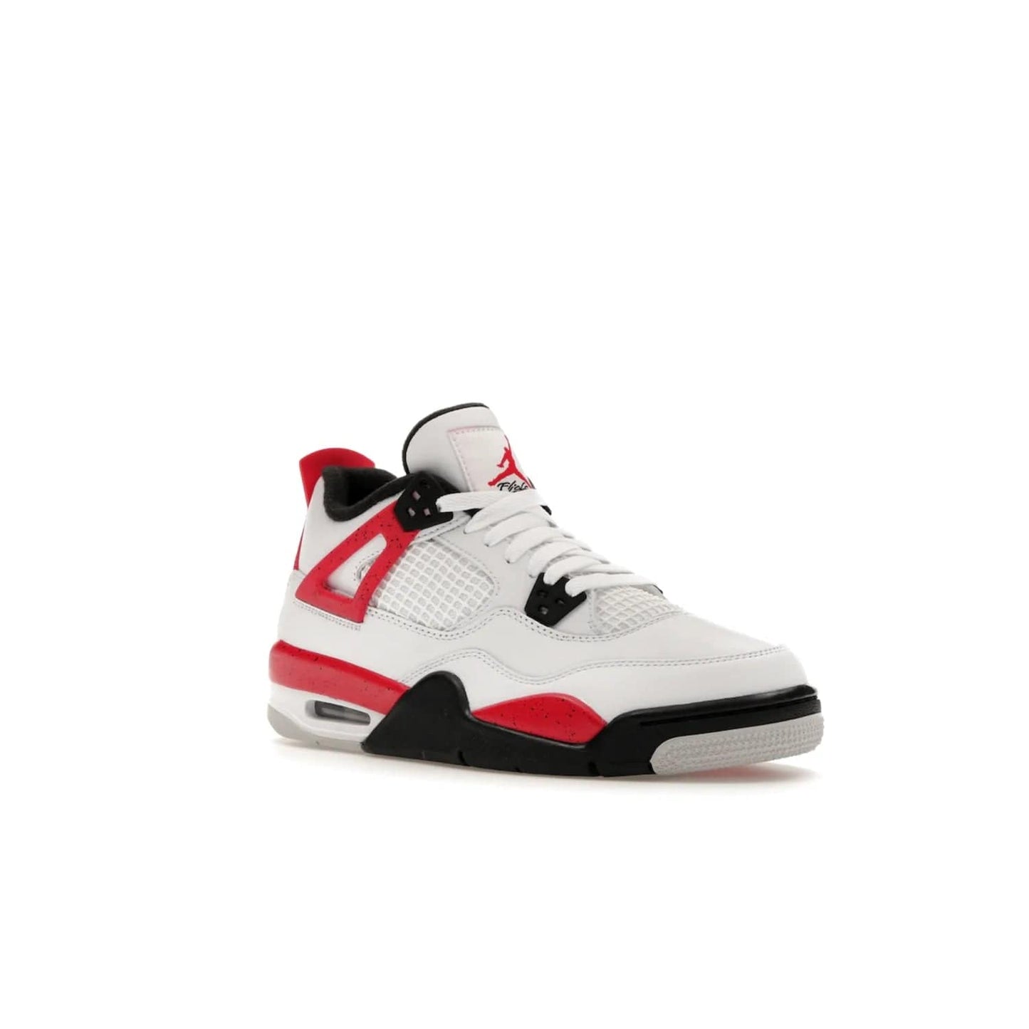 Jordan 4 Retro Red Cement (GS) - Image 5 - Only at www.BallersClubKickz.com - The Jordan 4 Retro ‘Red Cement’ mixes iconic style with modern grace. Featuring a mix of White, Fire Red, Black, and Neutral Grey, these timeless kicks drop mid-September 2023.