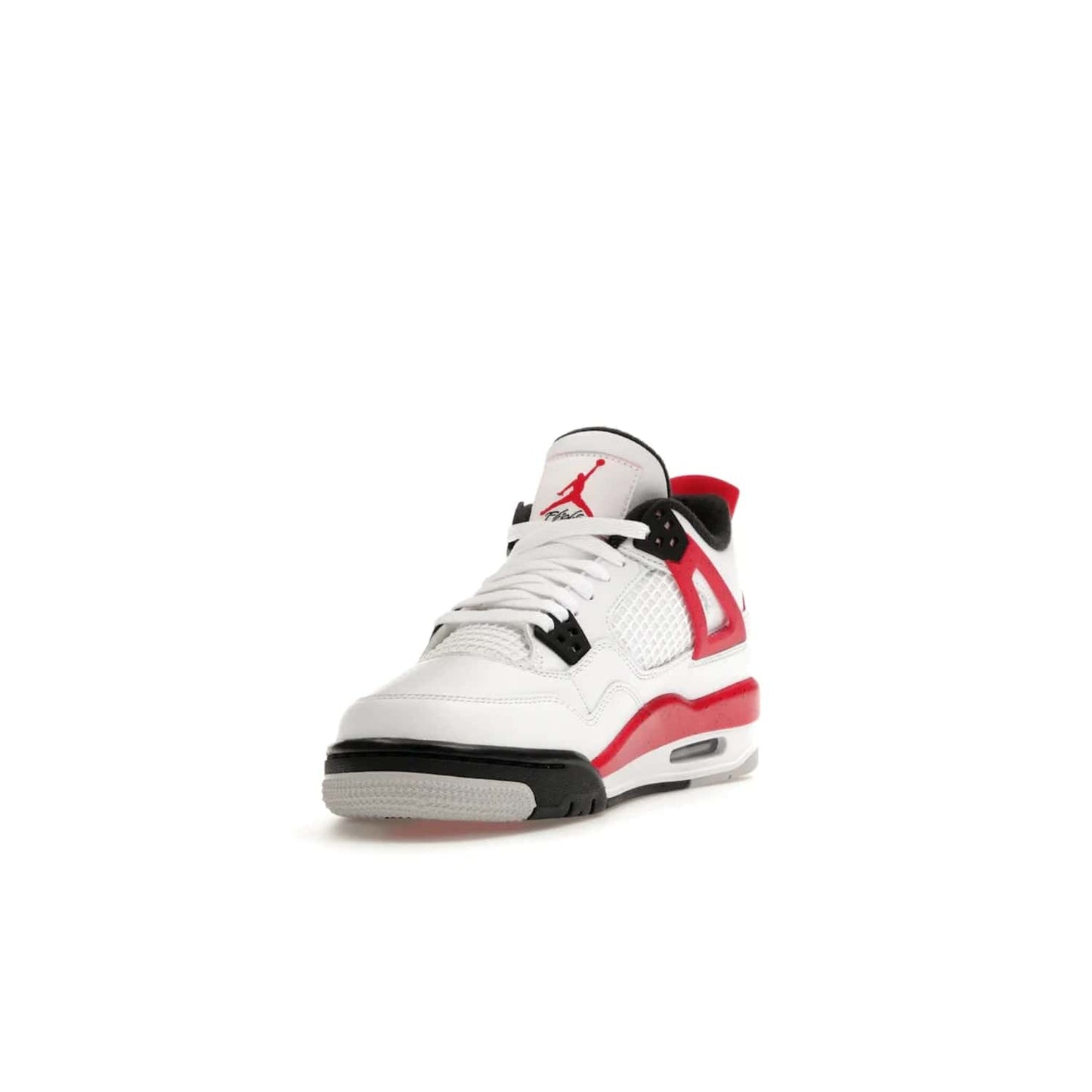Jordan 4 Retro Red Cement (GS) - Image 13 - Only at www.BallersClubKickz.com - The Jordan 4 Retro ‘Red Cement’ mixes iconic style with modern grace. Featuring a mix of White, Fire Red, Black, and Neutral Grey, these timeless kicks drop mid-September 2023.