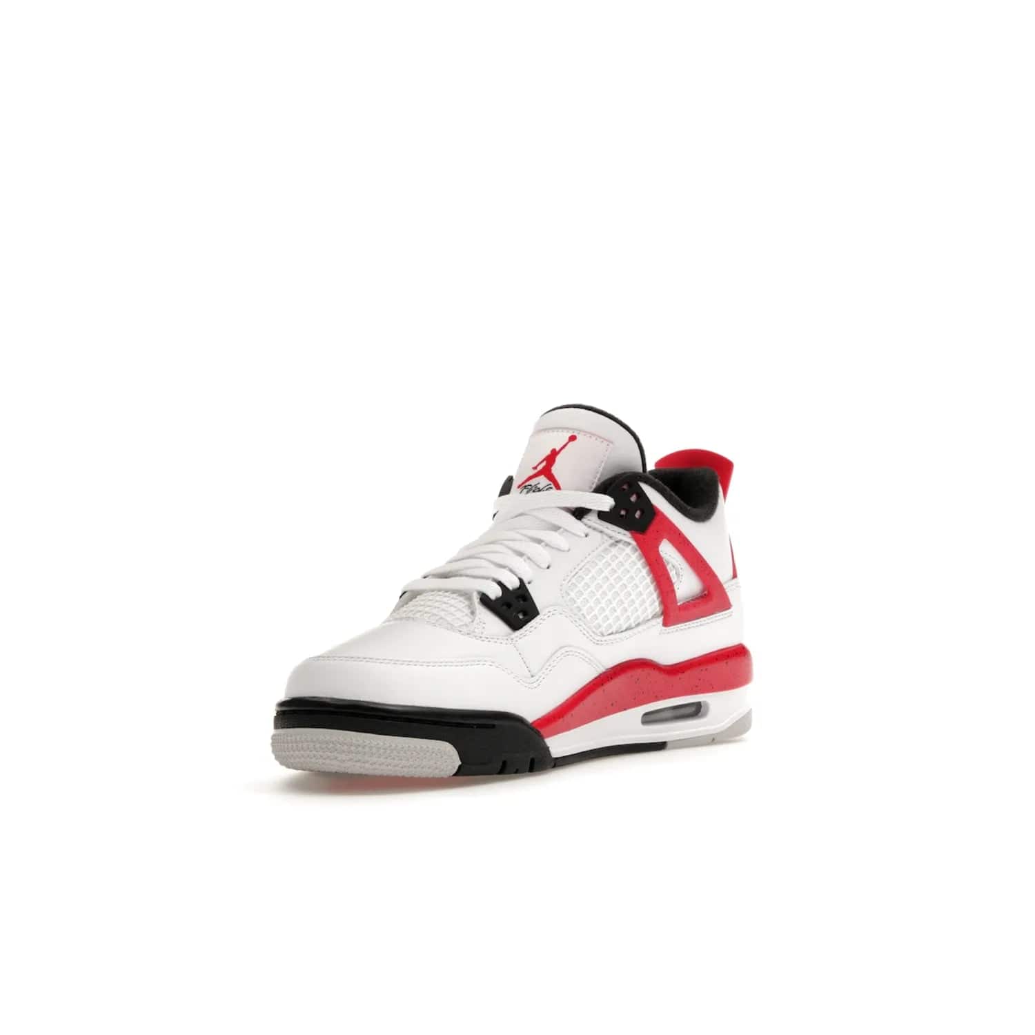 Jordan 4 Retro Red Cement (GS) - Image 14 - Only at www.BallersClubKickz.com - The Jordan 4 Retro ‘Red Cement’ mixes iconic style with modern grace. Featuring a mix of White, Fire Red, Black, and Neutral Grey, these timeless kicks drop mid-September 2023.