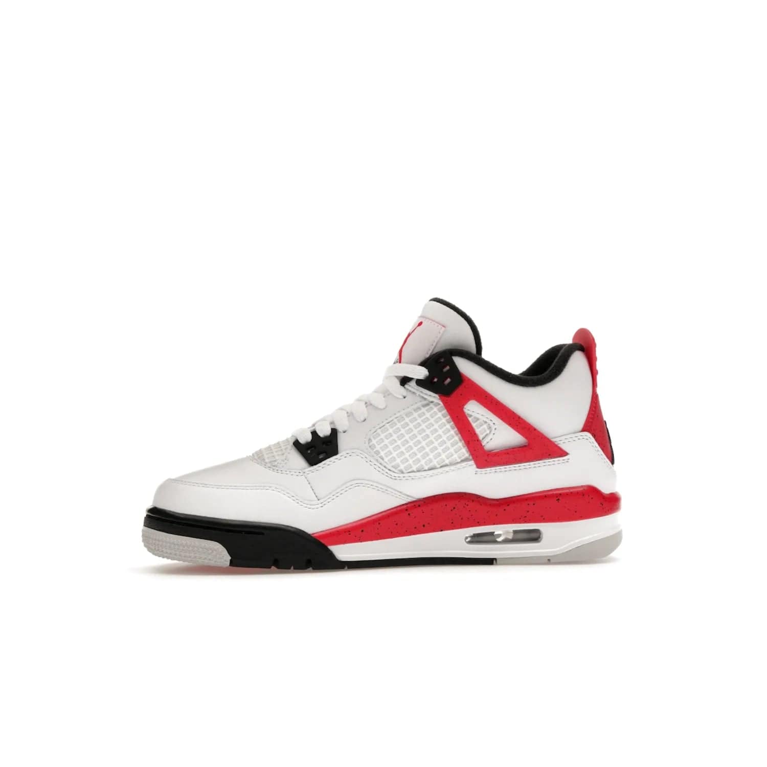 Jordan 4 Retro Red Cement (GS) - Image 18 - Only at www.BallersClubKickz.com - The Jordan 4 Retro ‘Red Cement’ mixes iconic style with modern grace. Featuring a mix of White, Fire Red, Black, and Neutral Grey, these timeless kicks drop mid-September 2023.