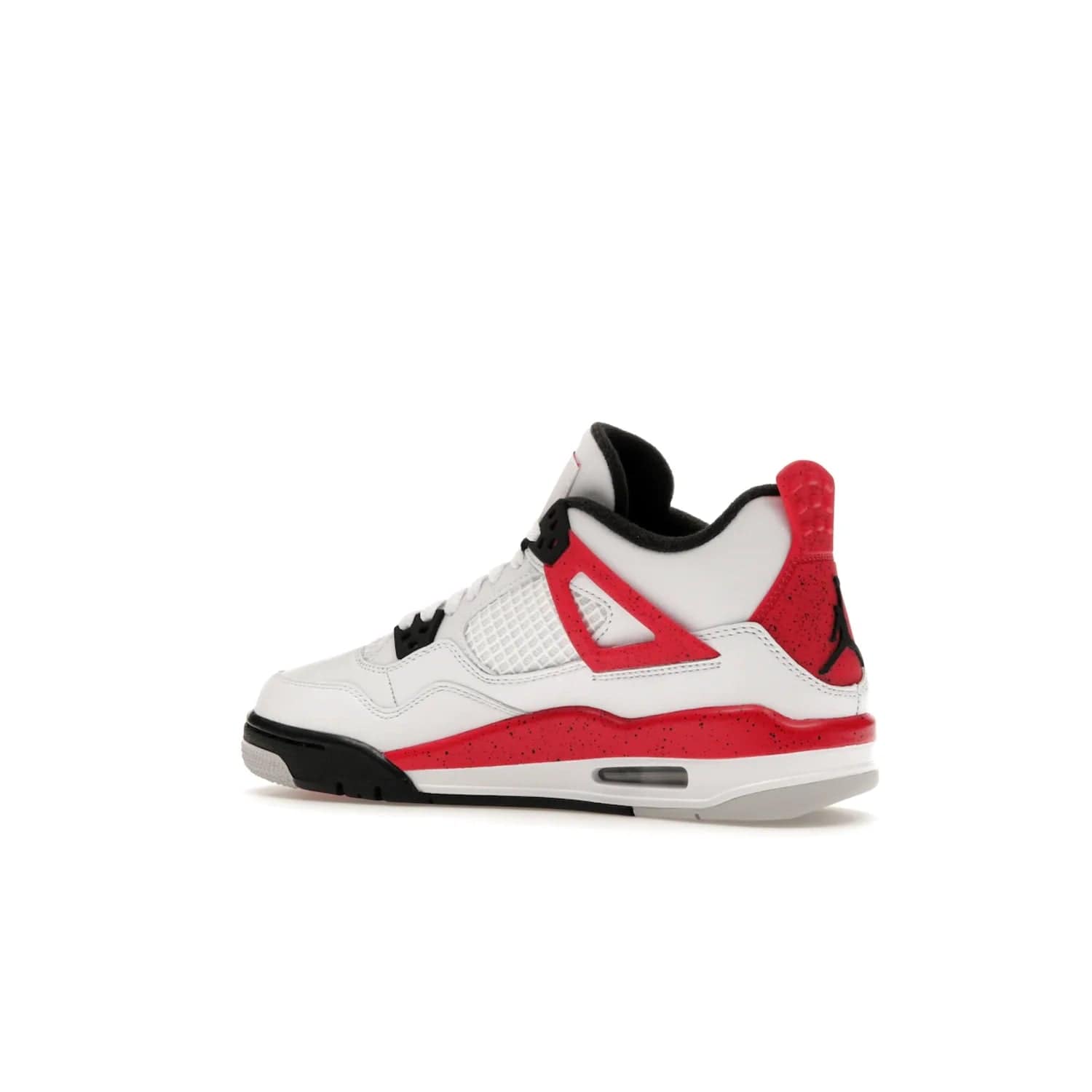 Jordan 4 Retro Red Cement (GS) - Image 22 - Only at www.BallersClubKickz.com - The Jordan 4 Retro ‘Red Cement’ mixes iconic style with modern grace. Featuring a mix of White, Fire Red, Black, and Neutral Grey, these timeless kicks drop mid-September 2023.