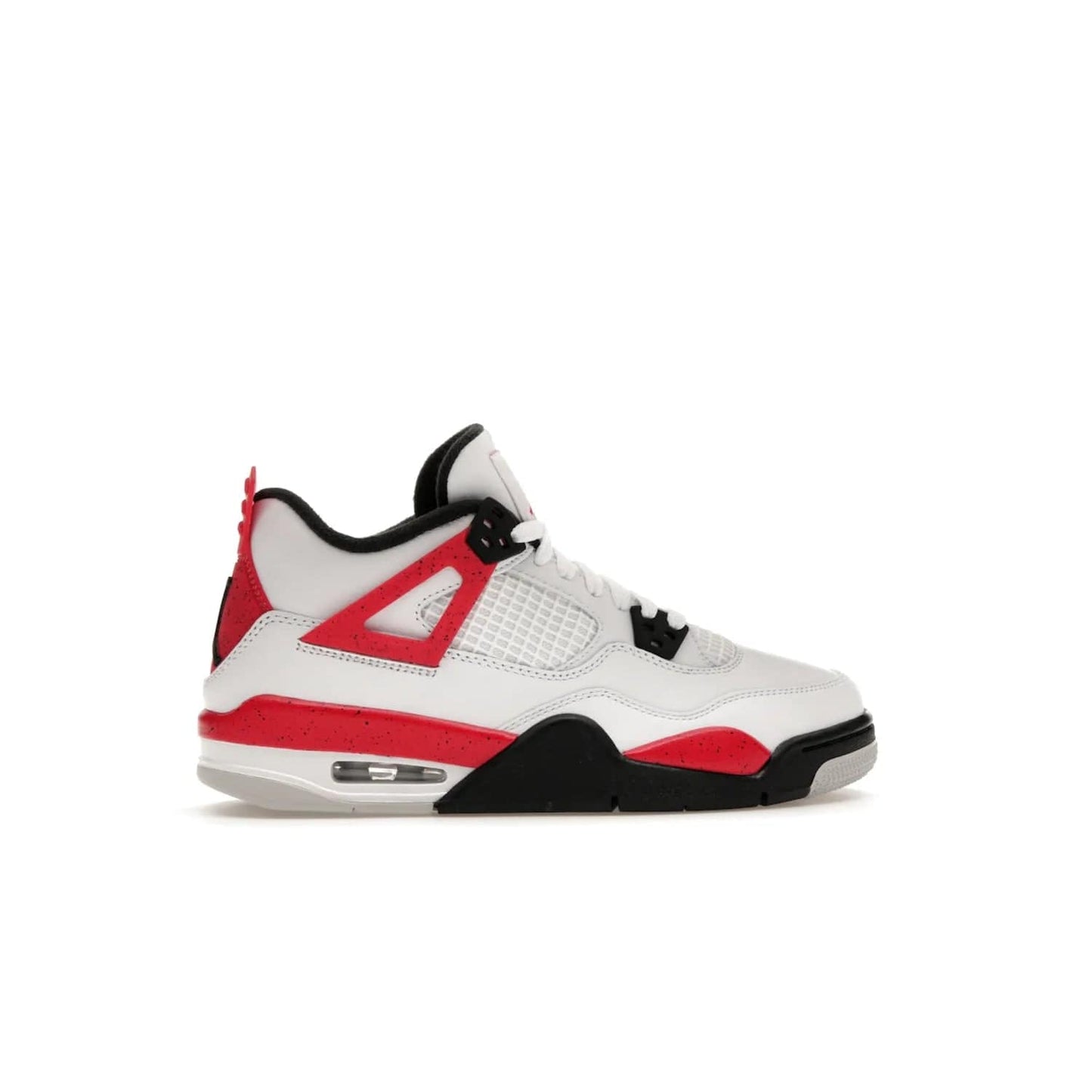 Jordan 4 Retro Red Cement (GS) - Image 36 - Only at www.BallersClubKickz.com - The Jordan 4 Retro ‘Red Cement’ mixes iconic style with modern grace. Featuring a mix of White, Fire Red, Black, and Neutral Grey, these timeless kicks drop mid-September 2023.