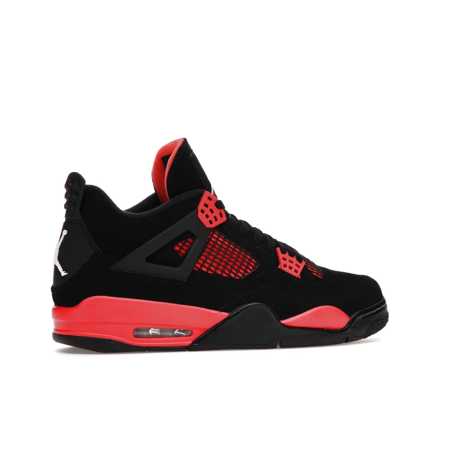 Jordan 4 Retro Red Thunder - Image 35 - Only at www.BallersClubKickz.com - Upscale your footwear with the Air Jordan 4 Retro Red Thunder. Featuring a Durabuck upper, red underlays, signature Flight patch, and vibrant red midsole, this retro sneaker adds style and edge. Releases in January 2022.