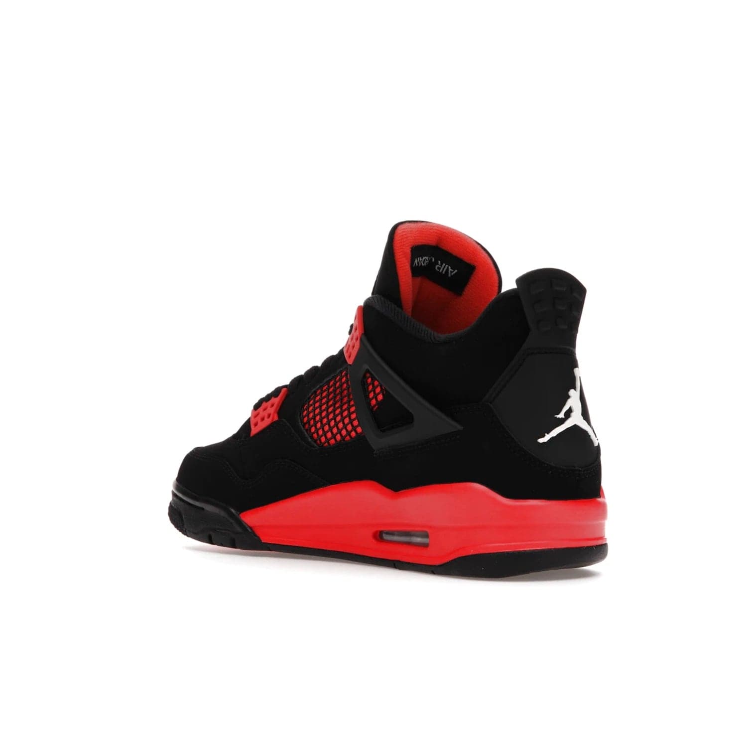 Jordan 4 Retro Red Thunder - Image 24 - Only at www.BallersClubKickz.com - Upscale your footwear with the Air Jordan 4 Retro Red Thunder. Featuring a Durabuck upper, red underlays, signature Flight patch, and vibrant red midsole, this retro sneaker adds style and edge. Releases in January 2022.
