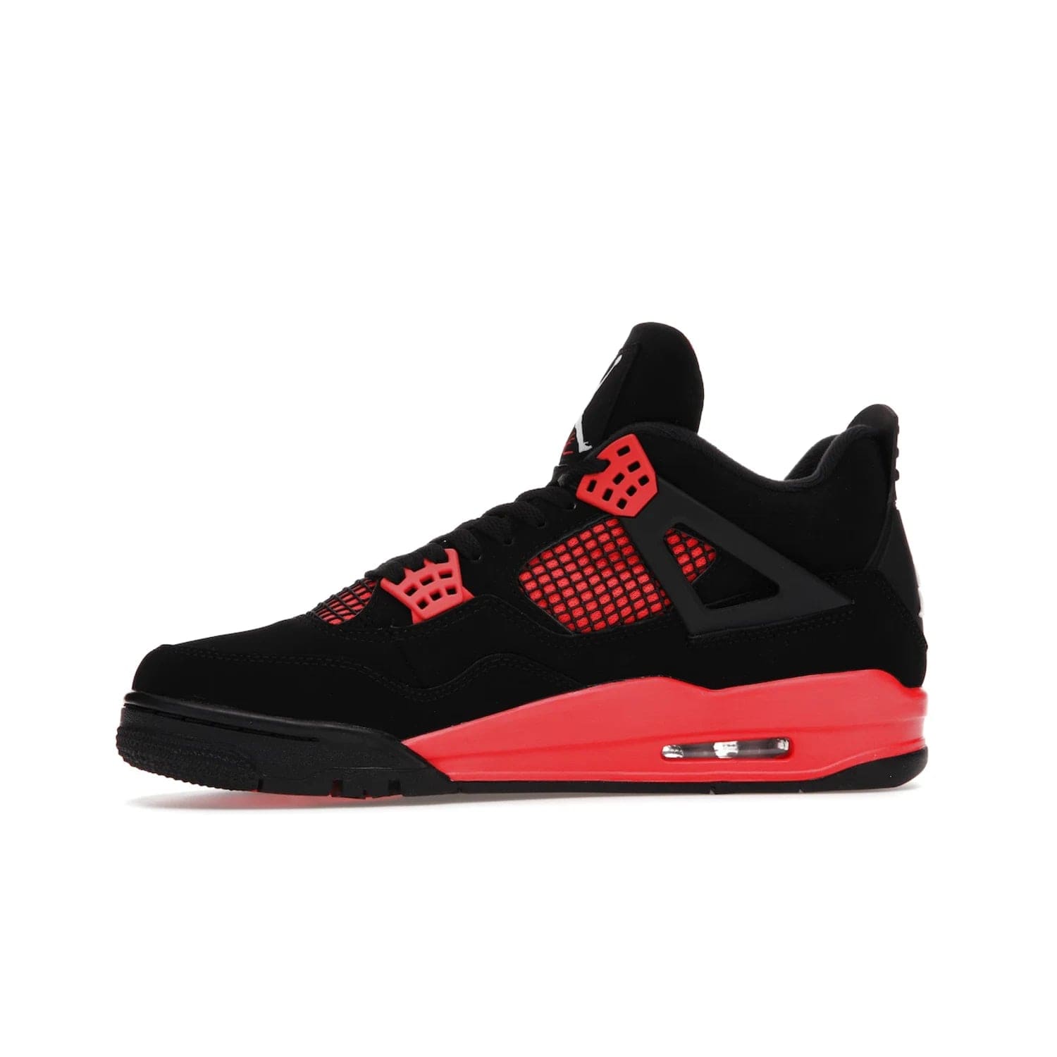 Jordan 4 Retro Red Thunder - Image 18 - Only at www.BallersClubKickz.com - Upscale your footwear with the Air Jordan 4 Retro Red Thunder. Featuring a Durabuck upper, red underlays, signature Flight patch, and vibrant red midsole, this retro sneaker adds style and edge. Releases in January 2022.