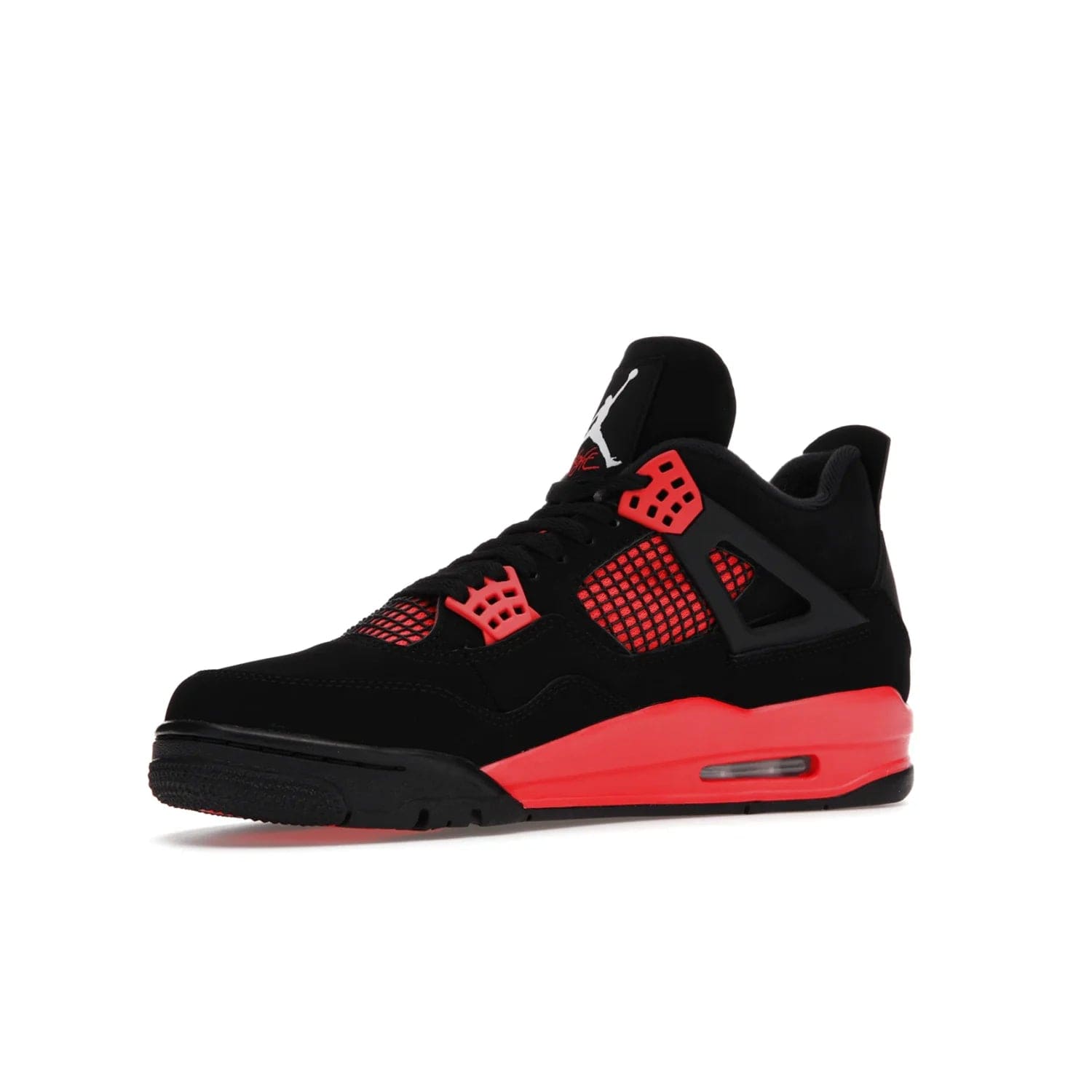 Jordan 4 Retro Red Thunder - Image 16 - Only at www.BallersClubKickz.com - Upscale your footwear with the Air Jordan 4 Retro Red Thunder. Featuring a Durabuck upper, red underlays, signature Flight patch, and vibrant red midsole, this retro sneaker adds style and edge. Releases in January 2022.