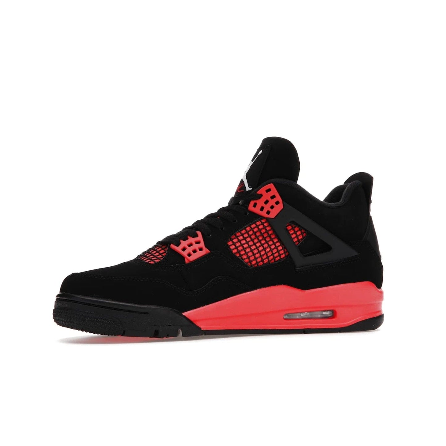 Jordan 4 Retro Red Thunder - Image 17 - Only at www.BallersClubKickz.com - Upscale your footwear with the Air Jordan 4 Retro Red Thunder. Featuring a Durabuck upper, red underlays, signature Flight patch, and vibrant red midsole, this retro sneaker adds style and edge. Releases in January 2022.