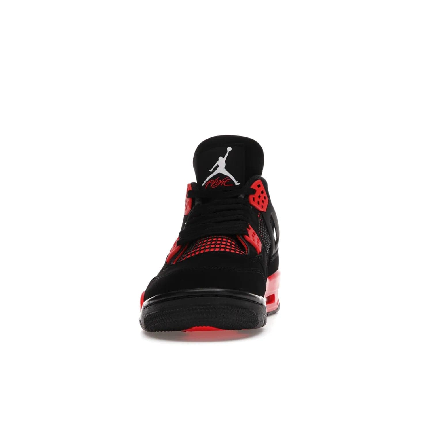 Jordan 4 Retro Red Thunder - Image 11 - Only at www.BallersClubKickz.com - Upscale your footwear with the Air Jordan 4 Retro Red Thunder. Featuring a Durabuck upper, red underlays, signature Flight patch, and vibrant red midsole, this retro sneaker adds style and edge. Releases in January 2022.