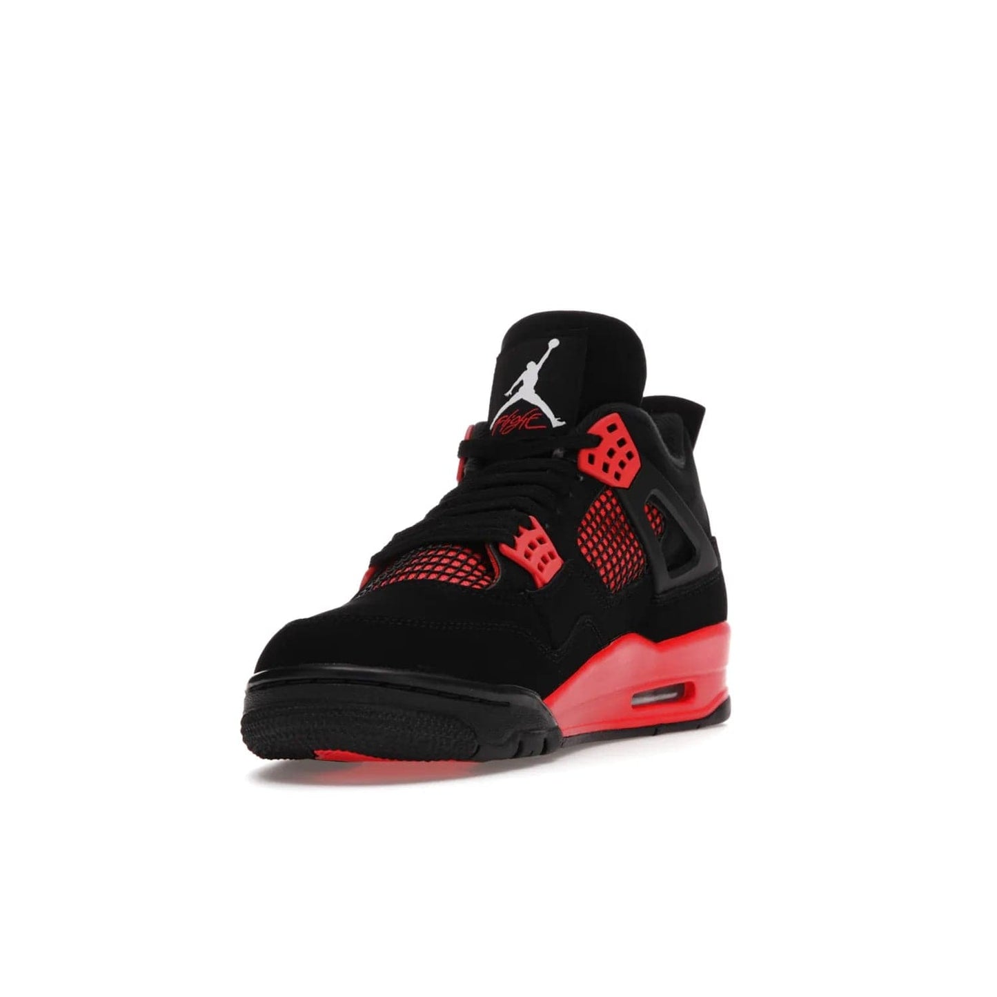 Jordan 4 Retro Red Thunder - Image 13 - Only at www.BallersClubKickz.com - Upscale your footwear with the Air Jordan 4 Retro Red Thunder. Featuring a Durabuck upper, red underlays, signature Flight patch, and vibrant red midsole, this retro sneaker adds style and edge. Releases in January 2022.