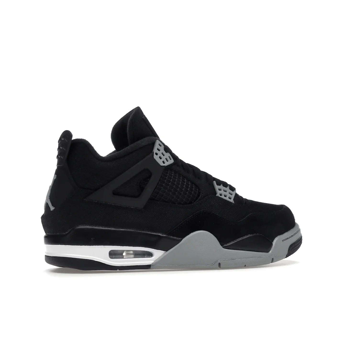 Jordan 4 Retro SE Black Canvas - Image 35 - Only at www.BallersClubKickz.com - The Air Jordan 4 Retro SE Black Canvas brings timeless style and modern luxury. Classic mid-top sneaker in black canvas and grey suede with tonal Jumpman logo, Flight logo and polyurethane midsole with visible Air-sole cushioning. Refresh your sneaker collection and rock the Air Jordan 4 Retro SE Black Canvas.