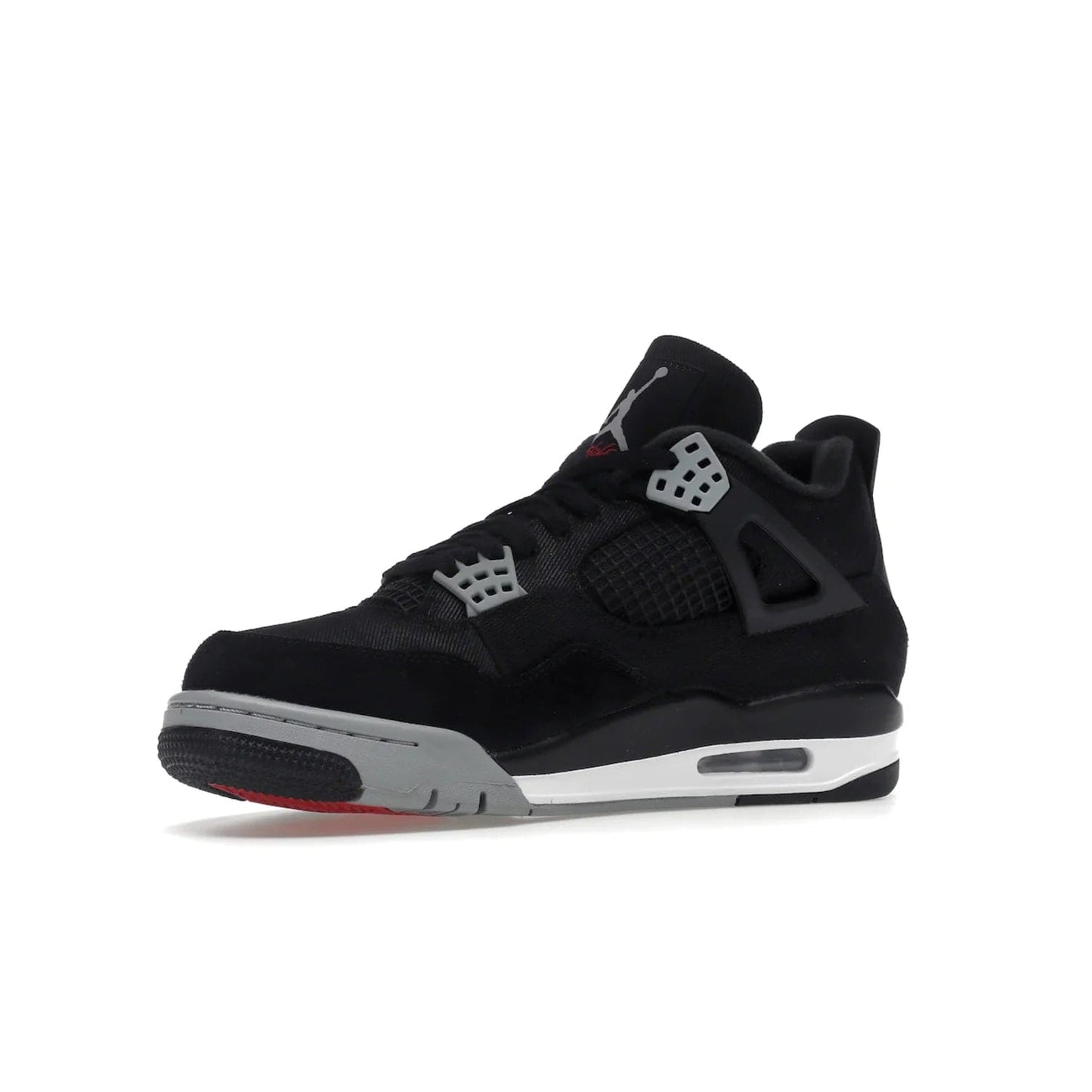 Jordan 4 Retro SE Black Canvas - Image 16 - Only at www.BallersClubKickz.com - The Air Jordan 4 Retro SE Black Canvas brings timeless style and modern luxury. Classic mid-top sneaker in black canvas and grey suede with tonal Jumpman logo, Flight logo and polyurethane midsole with visible Air-sole cushioning. Refresh your sneaker collection and rock the Air Jordan 4 Retro SE Black Canvas.