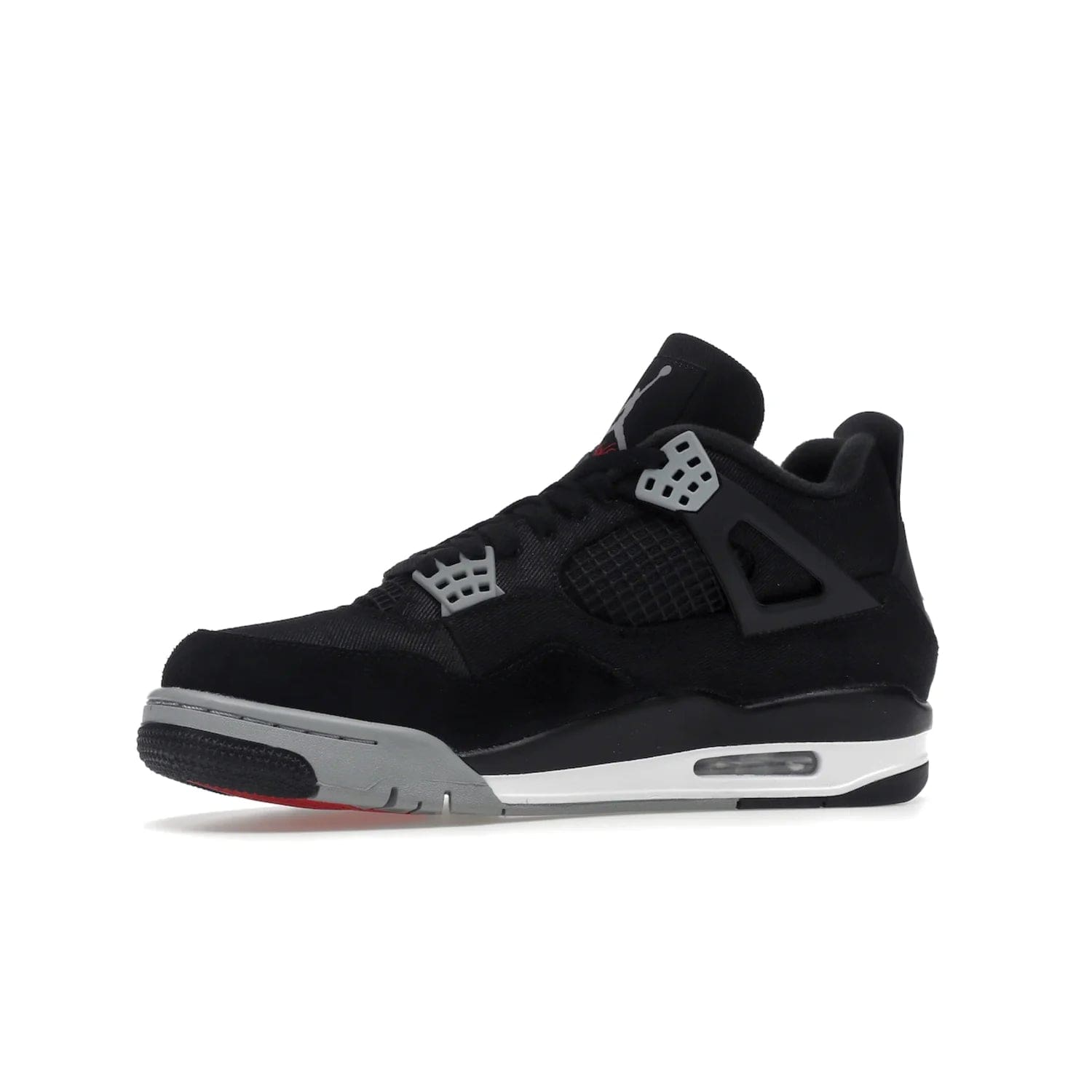 Jordan 4 Retro SE Black Canvas - Image 17 - Only at www.BallersClubKickz.com - The Air Jordan 4 Retro SE Black Canvas brings timeless style and modern luxury. Classic mid-top sneaker in black canvas and grey suede with tonal Jumpman logo, Flight logo and polyurethane midsole with visible Air-sole cushioning. Refresh your sneaker collection and rock the Air Jordan 4 Retro SE Black Canvas.