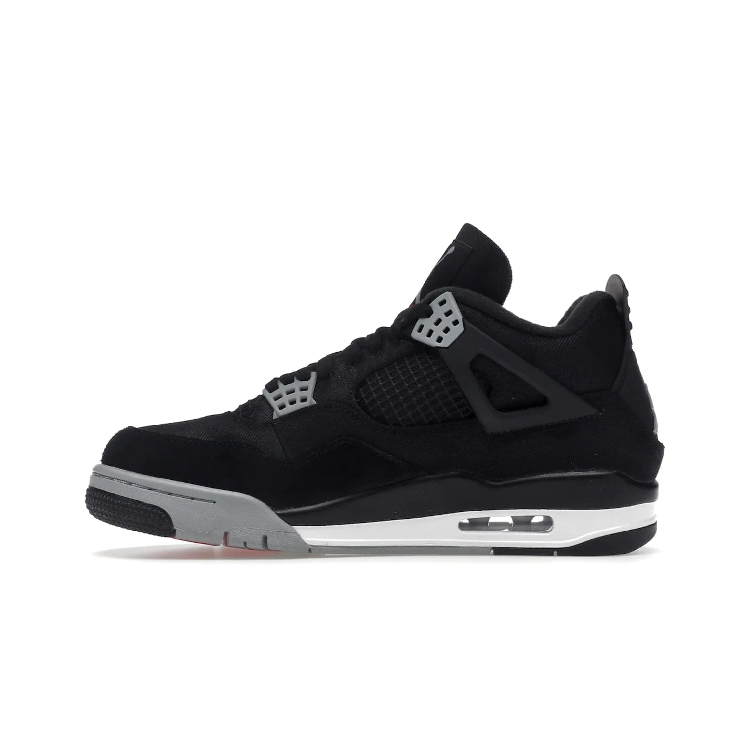 Jordan 4 Retro SE Black Canvas - Image 19 - Only at www.BallersClubKickz.com - The Air Jordan 4 Retro SE Black Canvas brings timeless style and modern luxury. Classic mid-top sneaker in black canvas and grey suede with tonal Jumpman logo, Flight logo and polyurethane midsole with visible Air-sole cushioning. Refresh your sneaker collection and rock the Air Jordan 4 Retro SE Black Canvas.