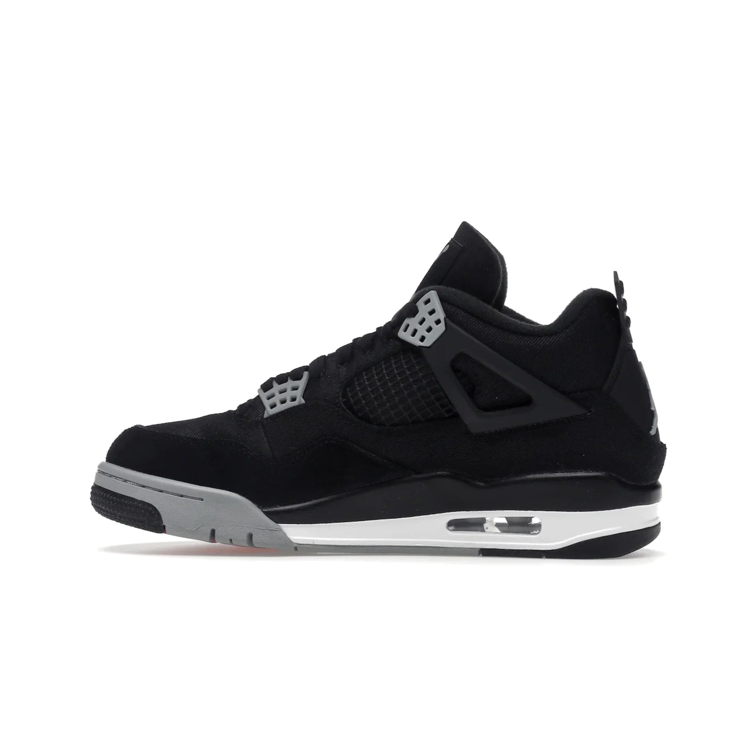 Jordan 4 Retro SE Black Canvas - Image 20 - Only at www.BallersClubKickz.com - The Air Jordan 4 Retro SE Black Canvas brings timeless style and modern luxury. Classic mid-top sneaker in black canvas and grey suede with tonal Jumpman logo, Flight logo and polyurethane midsole with visible Air-sole cushioning. Refresh your sneaker collection and rock the Air Jordan 4 Retro SE Black Canvas.