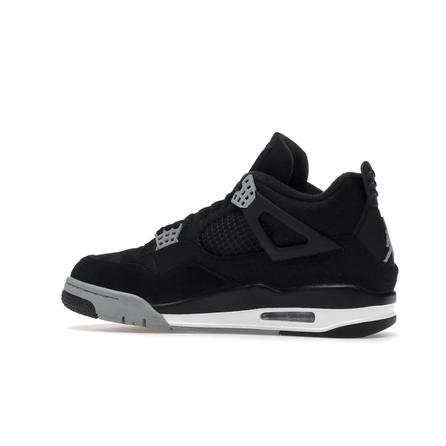 Jordan 4 Retro SE Black Canvas - Image 21 - Only at www.BallersClubKickz.com - The Air Jordan 4 Retro SE Black Canvas brings timeless style and modern luxury. Classic mid-top sneaker in black canvas and grey suede with tonal Jumpman logo, Flight logo and polyurethane midsole with visible Air-sole cushioning. Refresh your sneaker collection and rock the Air Jordan 4 Retro SE Black Canvas.