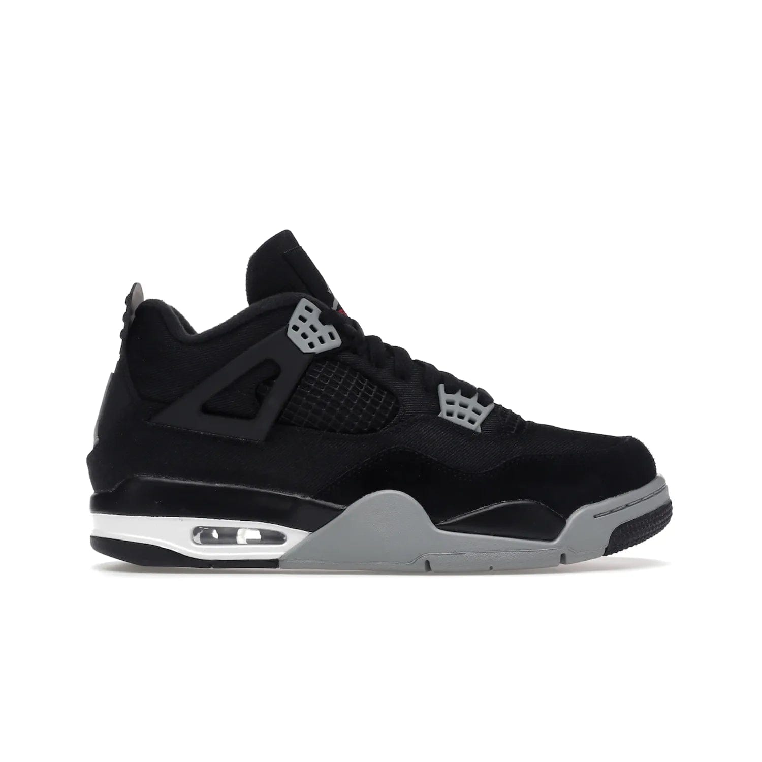 Jordan 4 Retro SE Black Canvas - Image 1 - Only at www.BallersClubKickz.com - The Air Jordan 4 Retro SE Black Canvas brings timeless style and modern luxury. Classic mid-top sneaker in black canvas and grey suede with tonal Jumpman logo, Flight logo and polyurethane midsole with visible Air-sole cushioning. Refresh your sneaker collection and rock the Air Jordan 4 Retro SE Black Canvas.