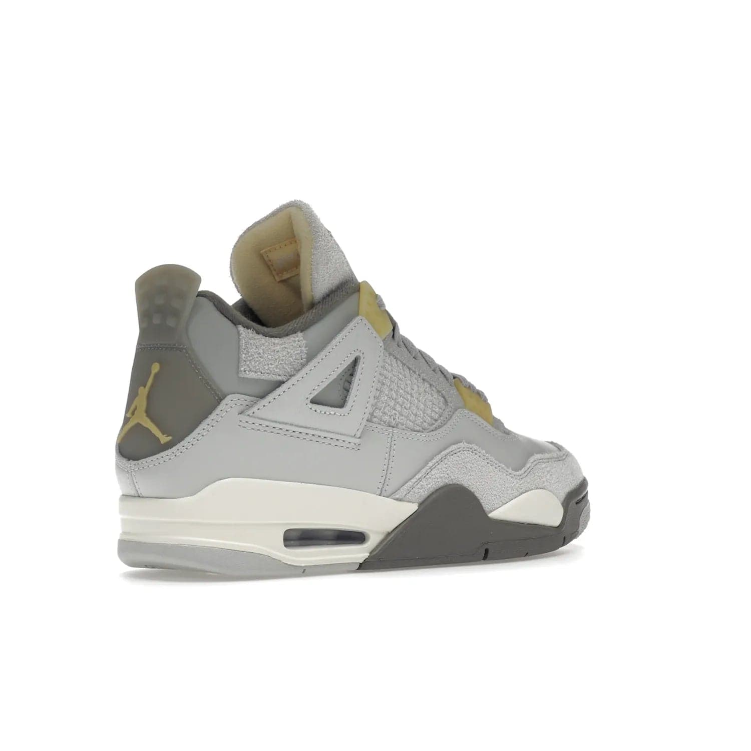 Jordan 4 Retro SE Craft Photon Dust - Image 33 - Only at www.BallersClubKickz.com - Upgrade your shoe collection with the Air Jordan 4 Retro SE Craft Photon Dust. This luxurious sneaker features a combination of suede and leather with unique grey tones like Photon Dust, Pale Vanilla, Off White, Grey Fog, Flat Pewter, and Sail. Available February 11, 2023.