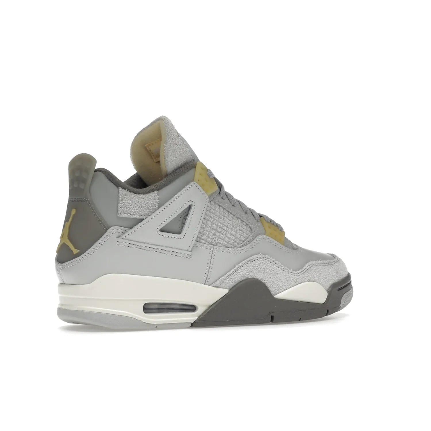 Jordan 4 Retro SE Craft Photon Dust - Image 34 - Only at www.BallersClubKickz.com - Upgrade your shoe collection with the Air Jordan 4 Retro SE Craft Photon Dust. This luxurious sneaker features a combination of suede and leather with unique grey tones like Photon Dust, Pale Vanilla, Off White, Grey Fog, Flat Pewter, and Sail. Available February 11, 2023.
