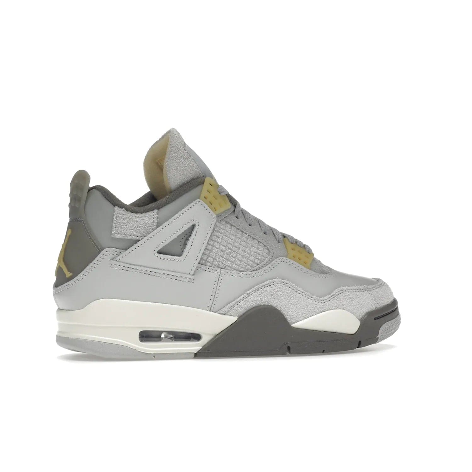 Jordan 4 Retro SE Craft Photon Dust - Image 35 - Only at www.BallersClubKickz.com - Upgrade your shoe collection with the Air Jordan 4 Retro SE Craft Photon Dust. This luxurious sneaker features a combination of suede and leather with unique grey tones like Photon Dust, Pale Vanilla, Off White, Grey Fog, Flat Pewter, and Sail. Available February 11, 2023.