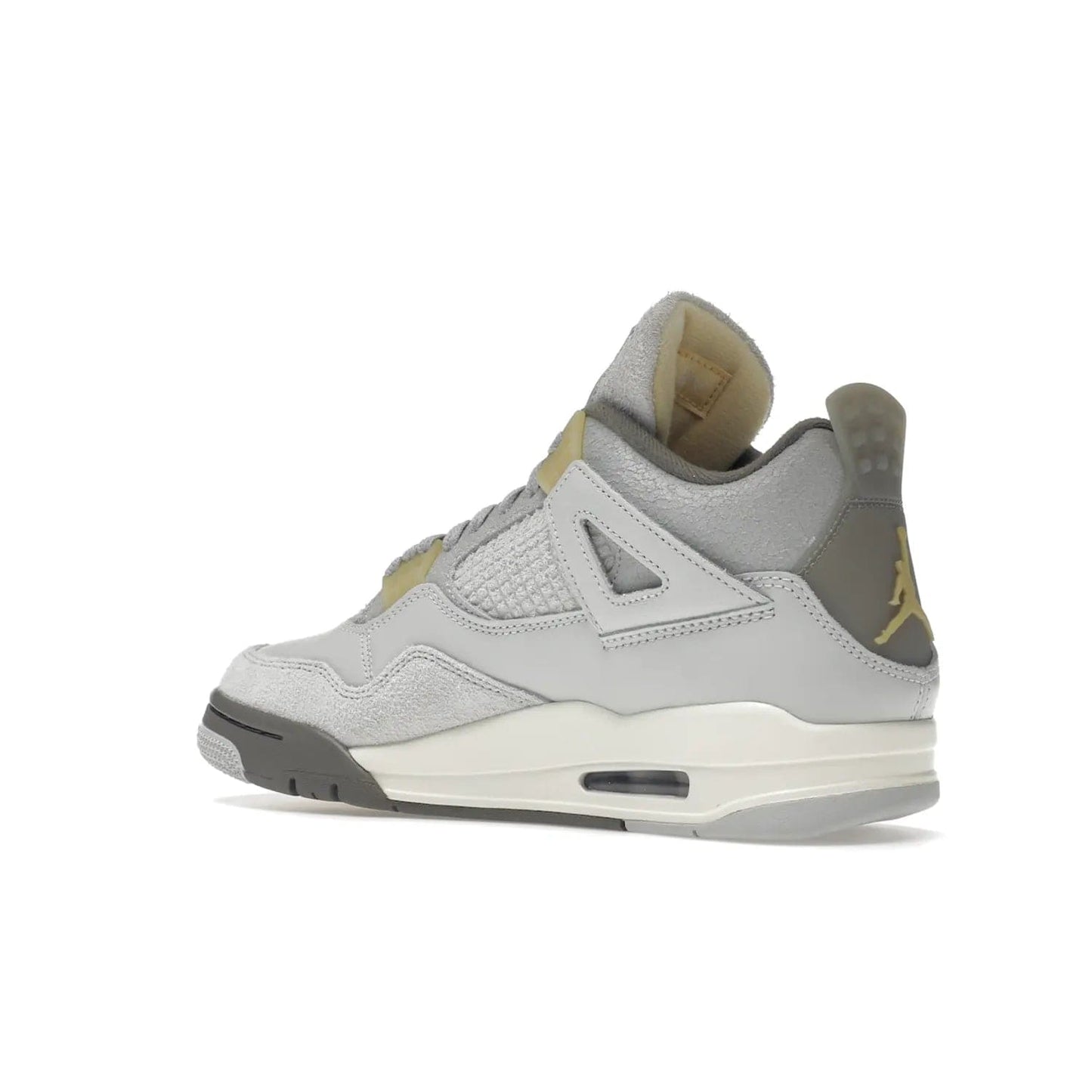 Jordan 4 Retro SE Craft Photon Dust - Image 23 - Only at www.BallersClubKickz.com - Upgrade your shoe collection with the Air Jordan 4 Retro SE Craft Photon Dust. This luxurious sneaker features a combination of suede and leather with unique grey tones like Photon Dust, Pale Vanilla, Off White, Grey Fog, Flat Pewter, and Sail. Available February 11, 2023.