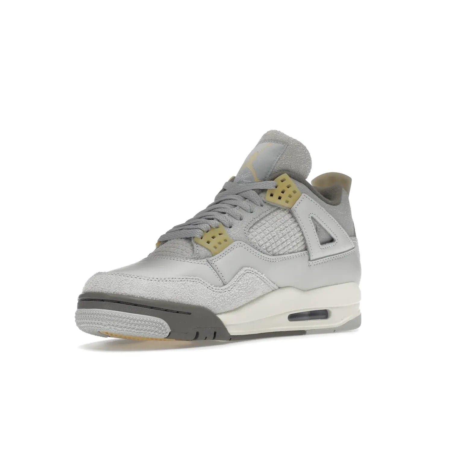 Jordan 4 Retro SE Craft Photon Dust - Image 15 - Only at www.BallersClubKickz.com - Upgrade your shoe collection with the Air Jordan 4 Retro SE Craft Photon Dust. This luxurious sneaker features a combination of suede and leather with unique grey tones like Photon Dust, Pale Vanilla, Off White, Grey Fog, Flat Pewter, and Sail. Available February 11, 2023.
