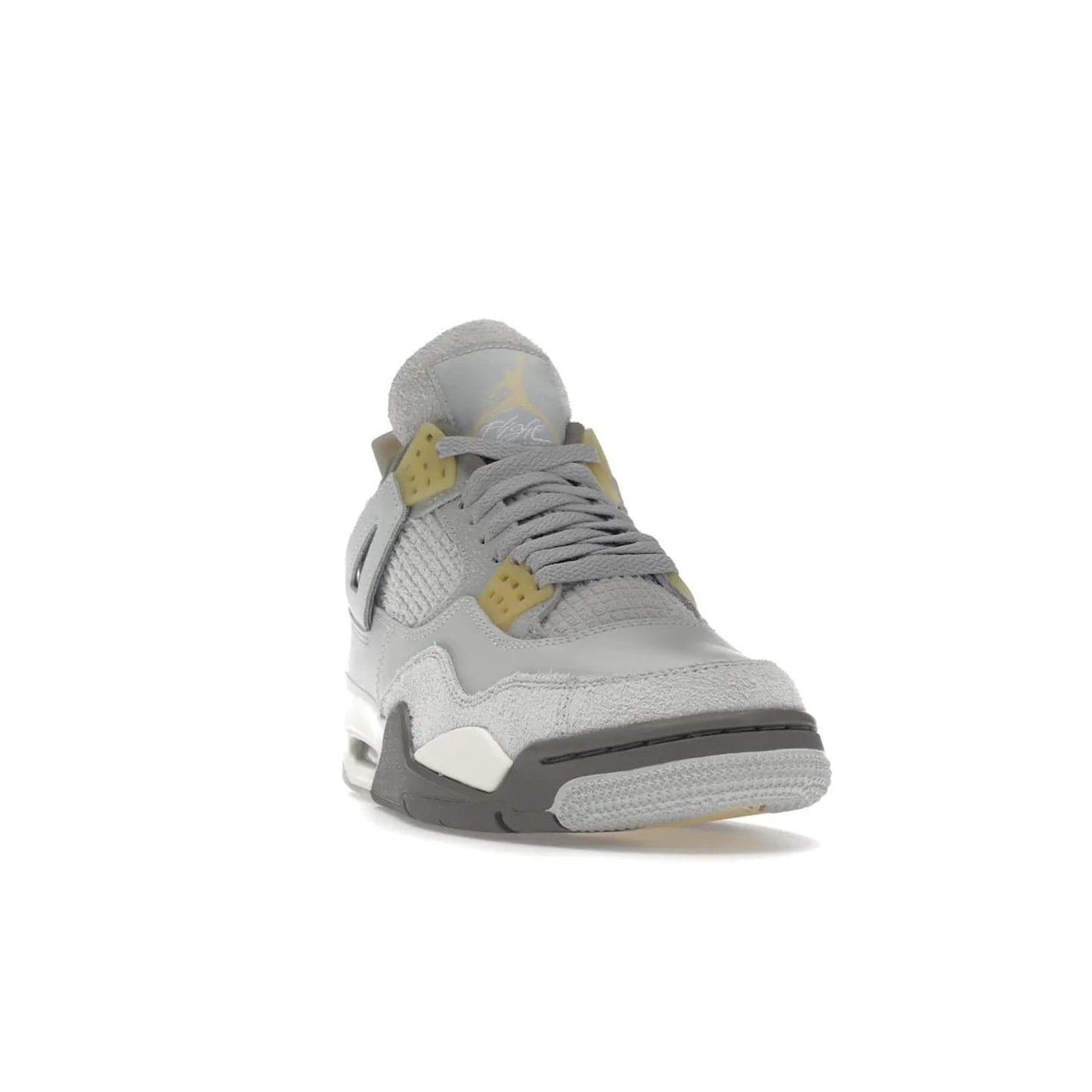 Jordan 4 Retro SE Craft Photon Dust - Image 8 - Only at www.BallersClubKickz.com - Upgrade your shoe collection with the Air Jordan 4 Retro SE Craft Photon Dust. This luxurious sneaker features a combination of suede and leather with unique grey tones like Photon Dust, Pale Vanilla, Off White, Grey Fog, Flat Pewter, and Sail. Available February 11, 2023.