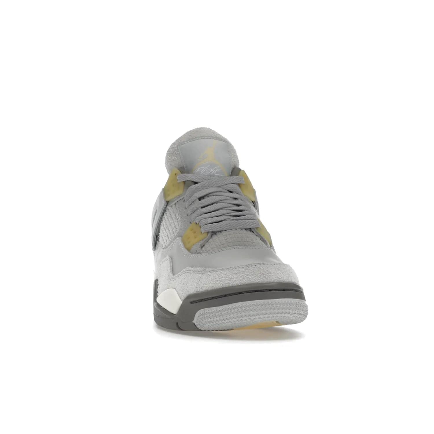 Jordan 4 Retro SE Craft Photon Dust - Image 9 - Only at www.BallersClubKickz.com - Upgrade your shoe collection with the Air Jordan 4 Retro SE Craft Photon Dust. This luxurious sneaker features a combination of suede and leather with unique grey tones like Photon Dust, Pale Vanilla, Off White, Grey Fog, Flat Pewter, and Sail. Available February 11, 2023.