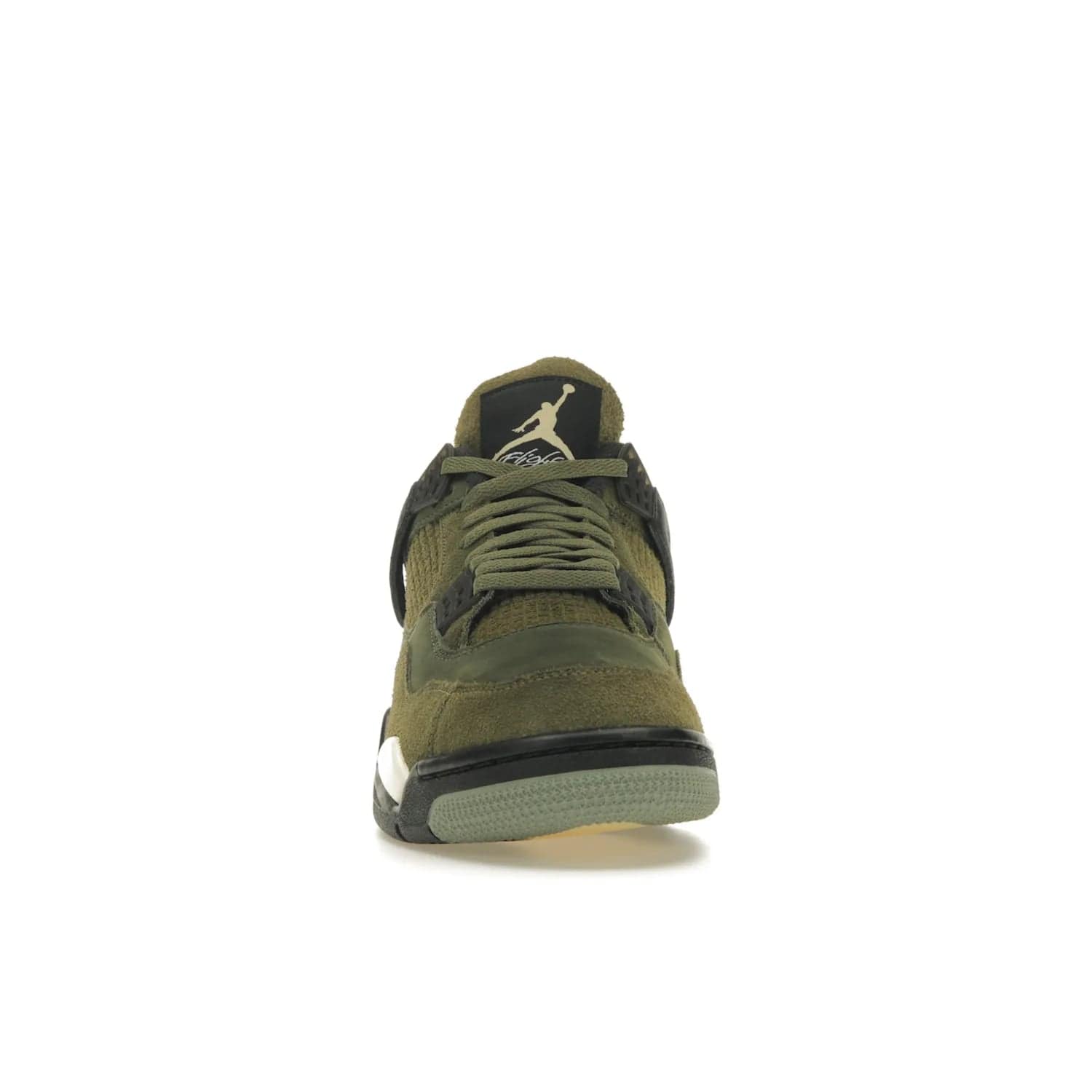 Jordan 4 Retro SE Craft Medium Olive - Image 10 - Only at www.BallersClubKickz.com - Grab the Jordan 4 Retro SE Crafts for a unique style. Combines Medium Olive, Pale Vanilla, Khaki, Black and Sail, with same classic shape, cushioning, and rubber outsole. Available on November 18th!