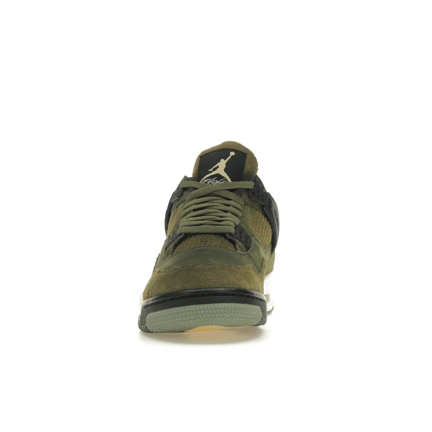 Jordan 4 Retro SE Craft Medium Olive - Image 11 - Only at www.BallersClubKickz.com - Grab the Jordan 4 Retro SE Crafts for a unique style. Combines Medium Olive, Pale Vanilla, Khaki, Black and Sail, with same classic shape, cushioning, and rubber outsole. Available on November 18th!