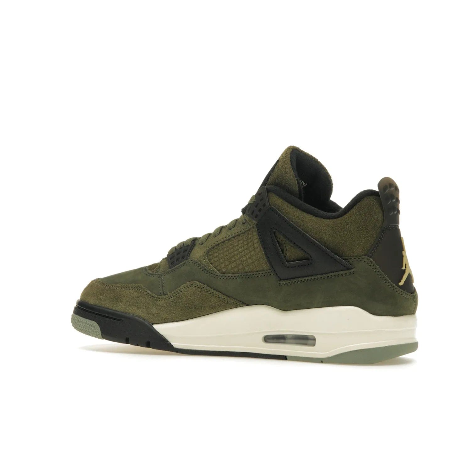 Jordan 4 Retro SE Craft Medium Olive - Image 22 - Only at www.BallersClubKickz.com - Grab the Jordan 4 Retro SE Crafts for a unique style. Combines Medium Olive, Pale Vanilla, Khaki, Black and Sail, with same classic shape, cushioning, and rubber outsole. Available on November 18th!
