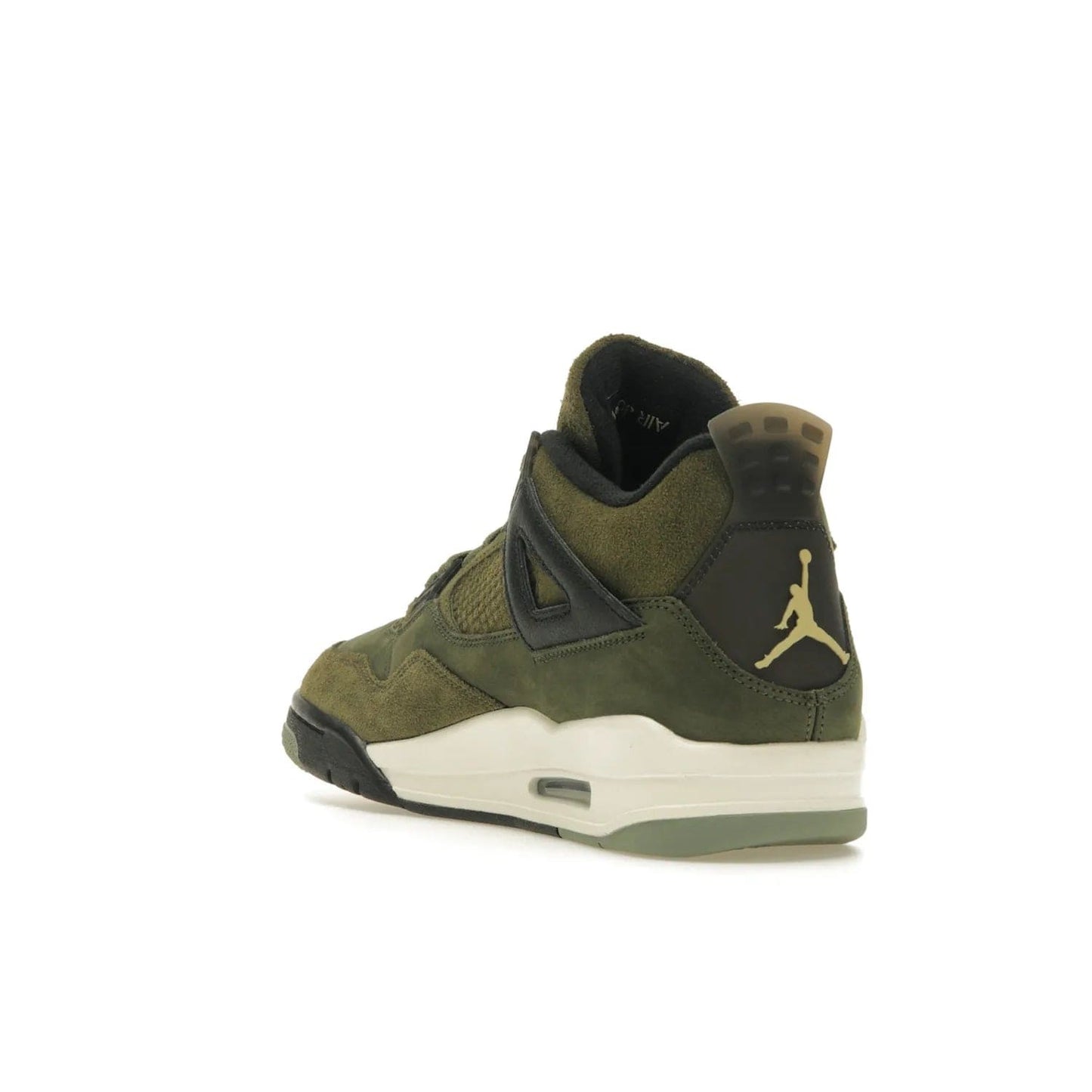 Jordan 4 Retro SE Craft Medium Olive - Image 25 - Only at www.BallersClubKickz.com - Grab the Jordan 4 Retro SE Crafts for a unique style. Combines Medium Olive, Pale Vanilla, Khaki, Black and Sail, with same classic shape, cushioning, and rubber outsole. Available on November 18th!