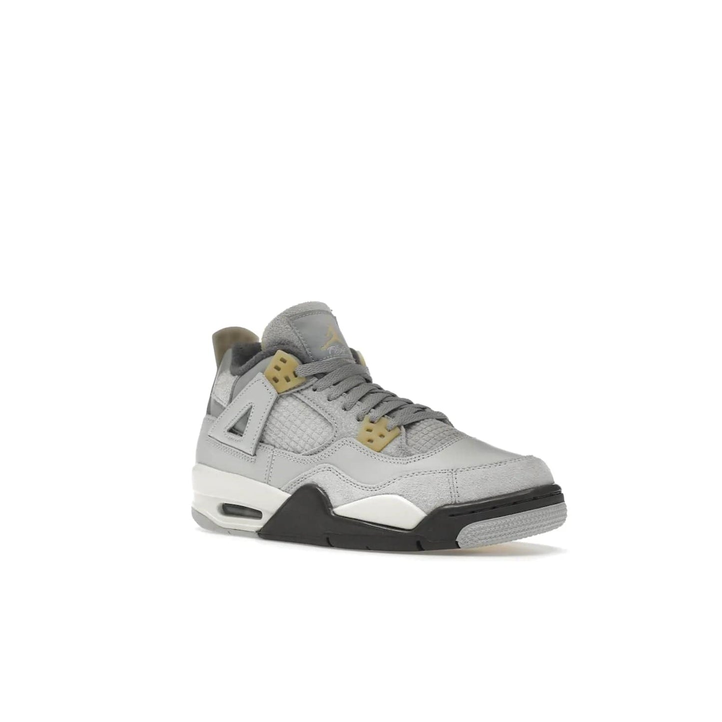 Jordan 4 Retro SE Craft Photon Dust (GS) - Image 5 - Only at www.BallersClubKickz.com - Shop the Jordan 4 Retro SE Craft Photon Dust (GS), the ultimate mix of style and comfort. With photonic dust, pale vanilla, off-white, grey fog, flat pewter and sail colorway, foam midsole, and rubber outsole, don't miss this special edition Jordan 4 releasing Feb 11, 2023.