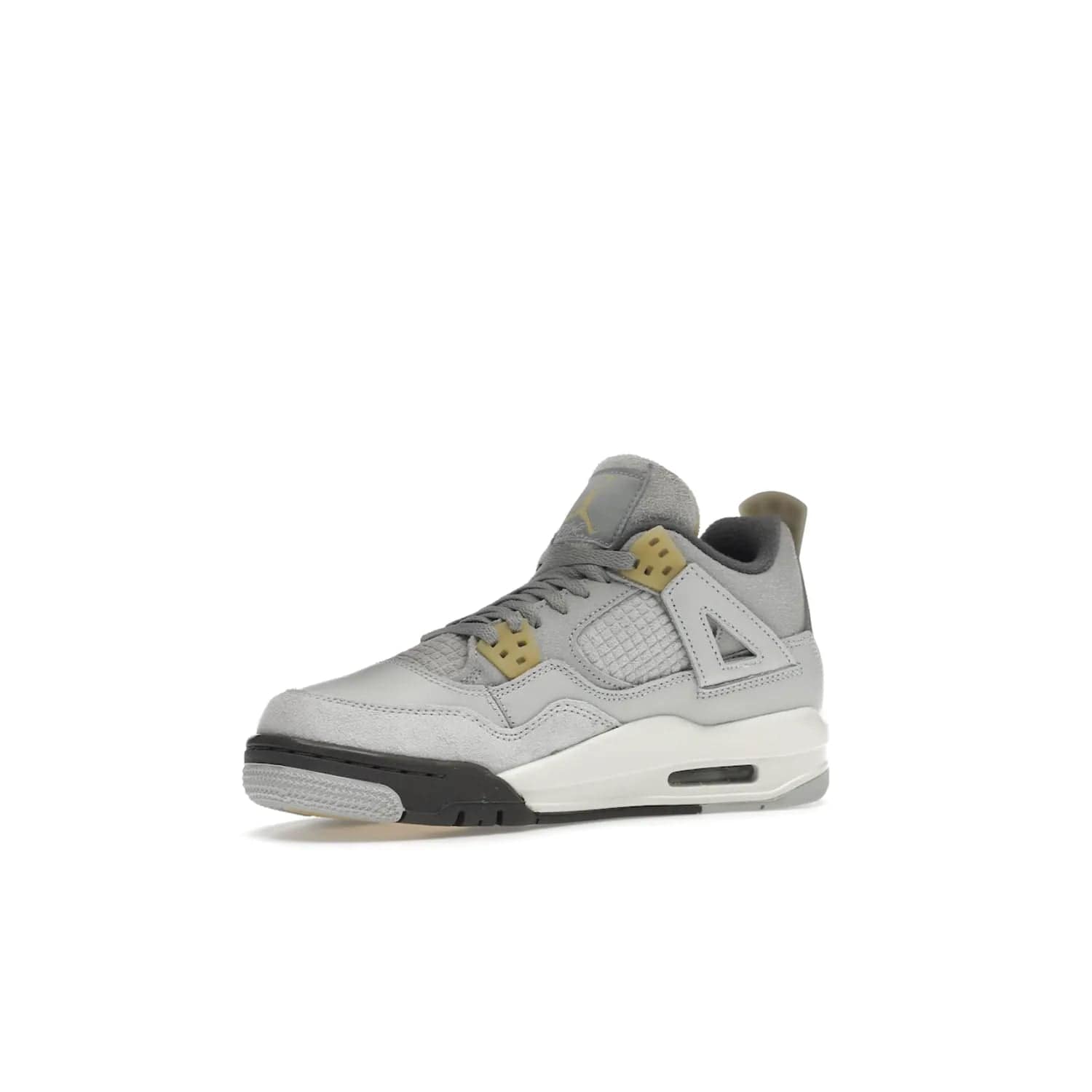 Jordan 4 Retro SE Craft Photon Dust (GS) - Image 16 - Only at www.BallersClubKickz.com - Shop the Jordan 4 Retro SE Craft Photon Dust (GS), the ultimate mix of style and comfort. With photonic dust, pale vanilla, off-white, grey fog, flat pewter and sail colorway, foam midsole, and rubber outsole, don't miss this special edition Jordan 4 releasing Feb 11, 2023.