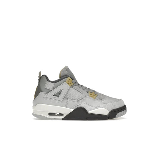 Jordan 4 Retro SE Craft Photon Dust (GS) - Image 1 - Only at www.BallersClubKickz.com - Shop the Jordan 4 Retro SE Craft Photon Dust (GS), the ultimate mix of style and comfort. With photonic dust, pale vanilla, off-white, grey fog, flat pewter and sail colorway, foam midsole, and rubber outsole, don't miss this special edition Jordan 4 releasing Feb 11, 2023.