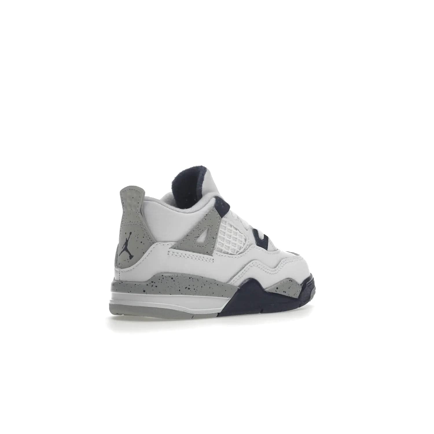 Jordan 4 Retro Midnight Navy (TD) - Image 33 - Only at www.BallersClubKickz.com - Introducing the Jordan 4 Retro Midnight Navy (TD) for kids. White leather upper with navy and grey accents plus fire red detailing. Perfect for everyday wear. Get yours before they sell out.