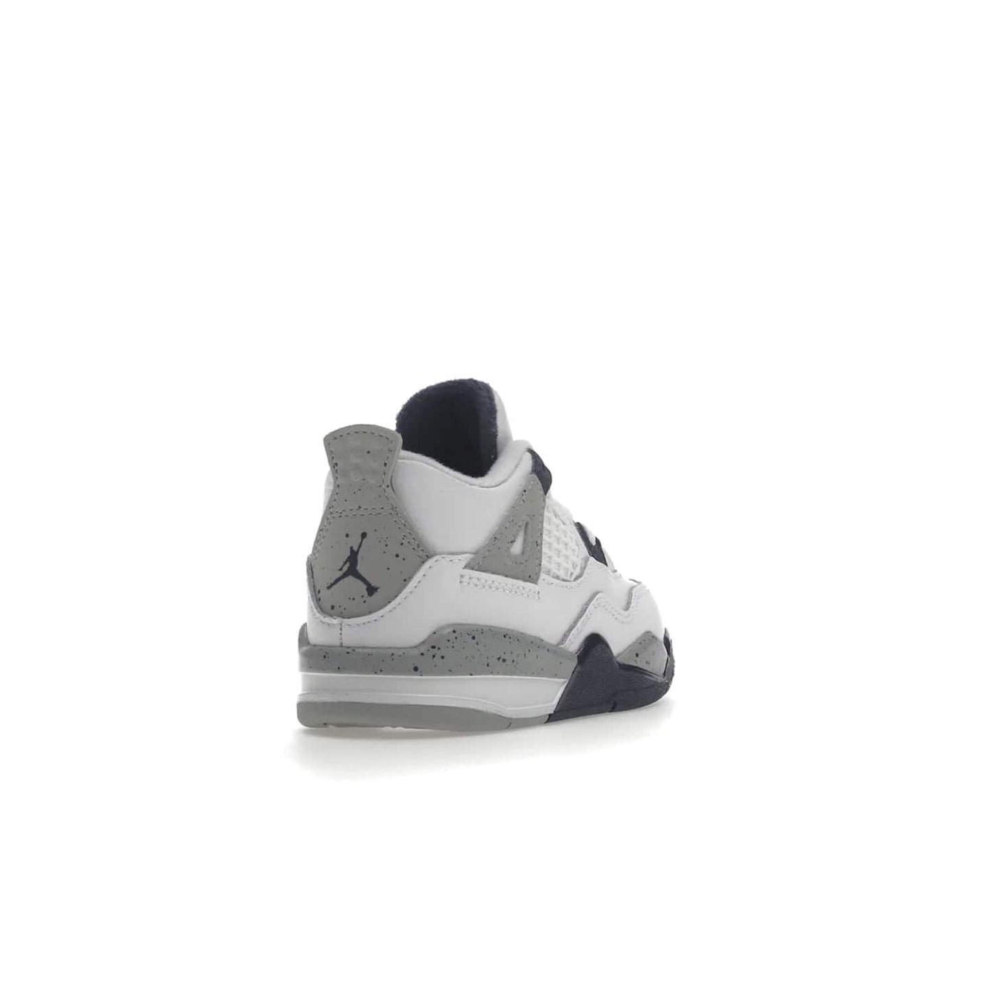 Jordan 4 Retro Midnight Navy (TD) - Image 31 - Only at www.BallersClubKickz.com - Introducing the Jordan 4 Retro Midnight Navy (TD) for kids. White leather upper with navy and grey accents plus fire red detailing. Perfect for everyday wear. Get yours before they sell out.